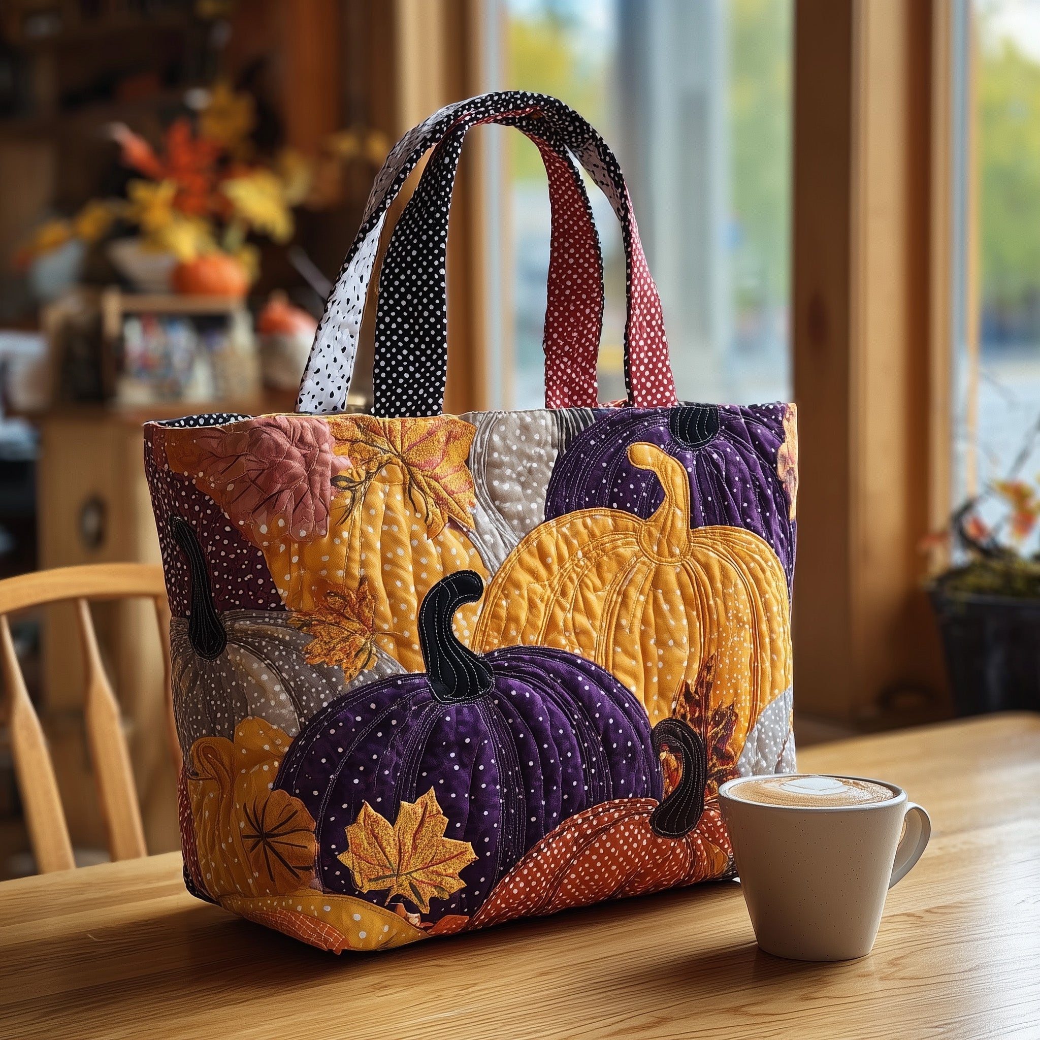 Pumpkin Spice Quilted Tote Bag GFTOTL4562