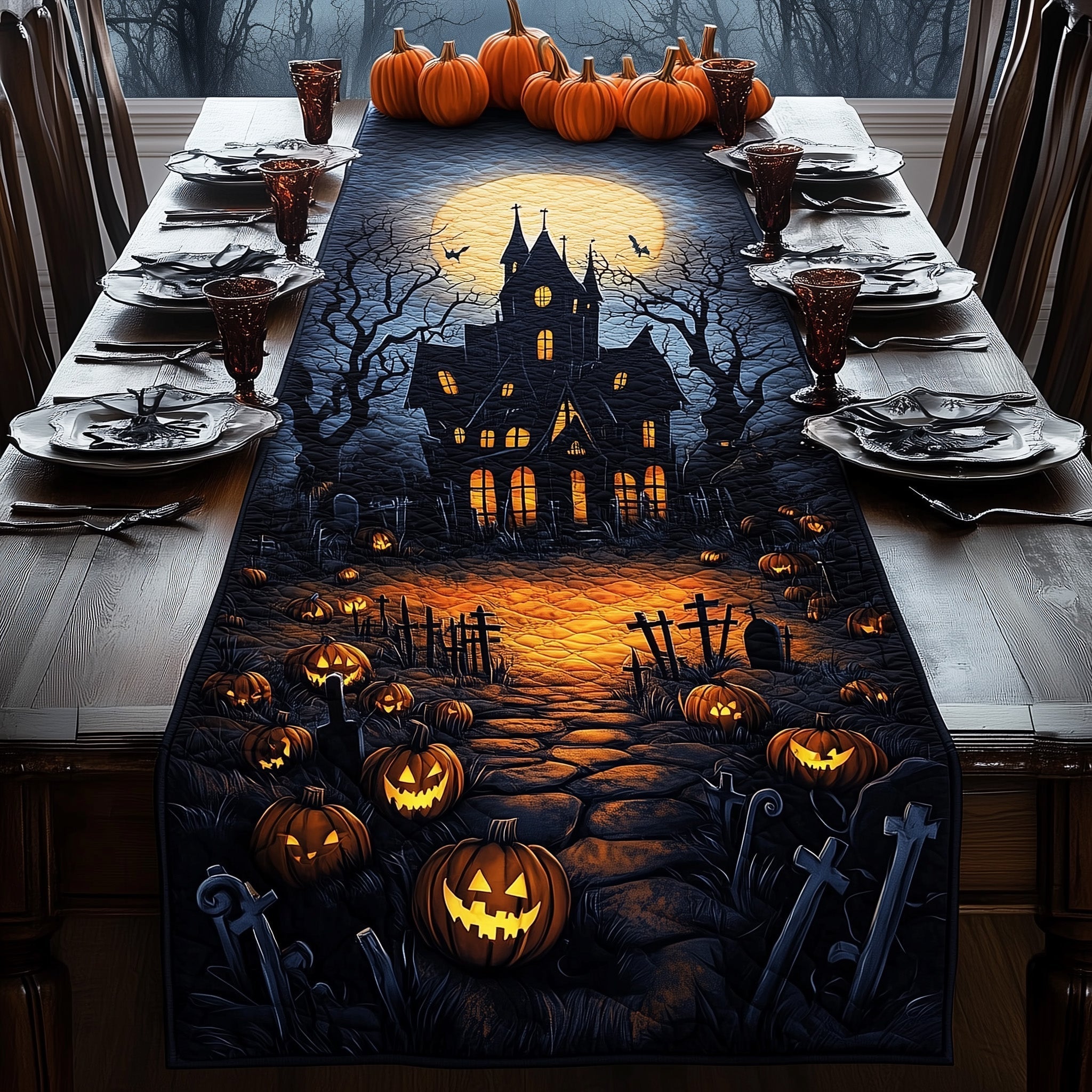 Hexed Homestead Quilted Table Runner GFTOTL4637
