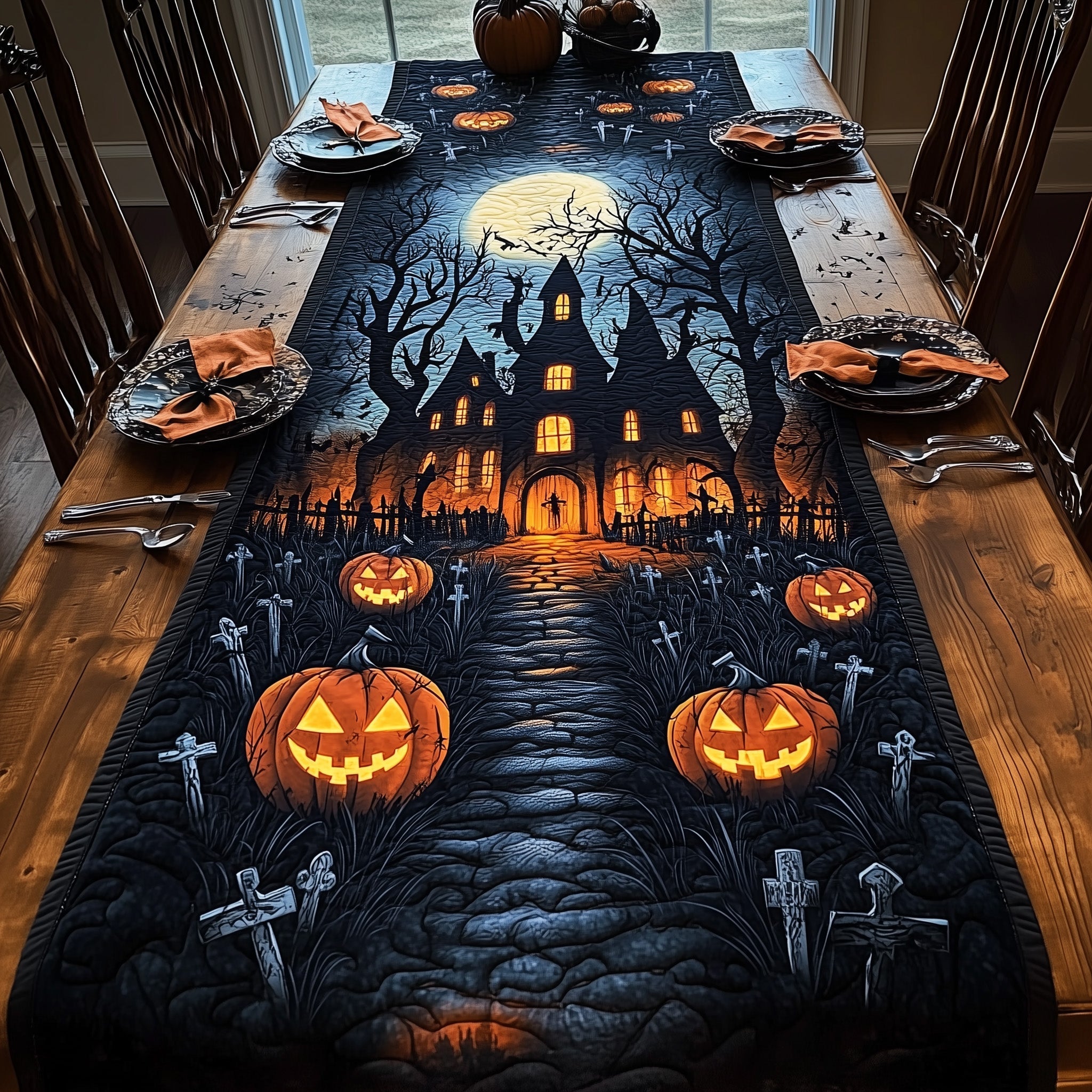 Hexed Homestead Quilted Table Runner GFTOTL4643