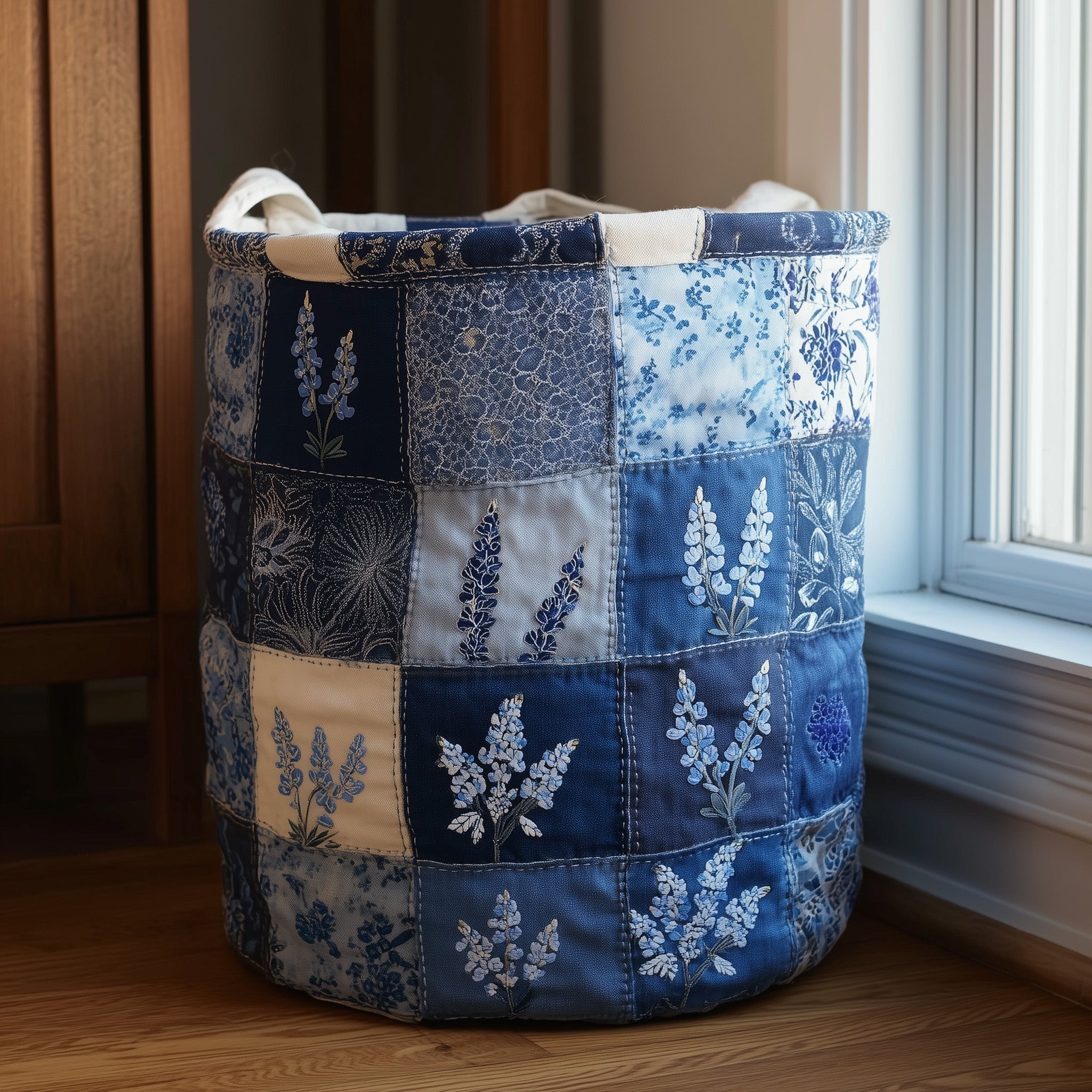 Upcycle Heritage Quilted Laundry Basket GFTOTL4827