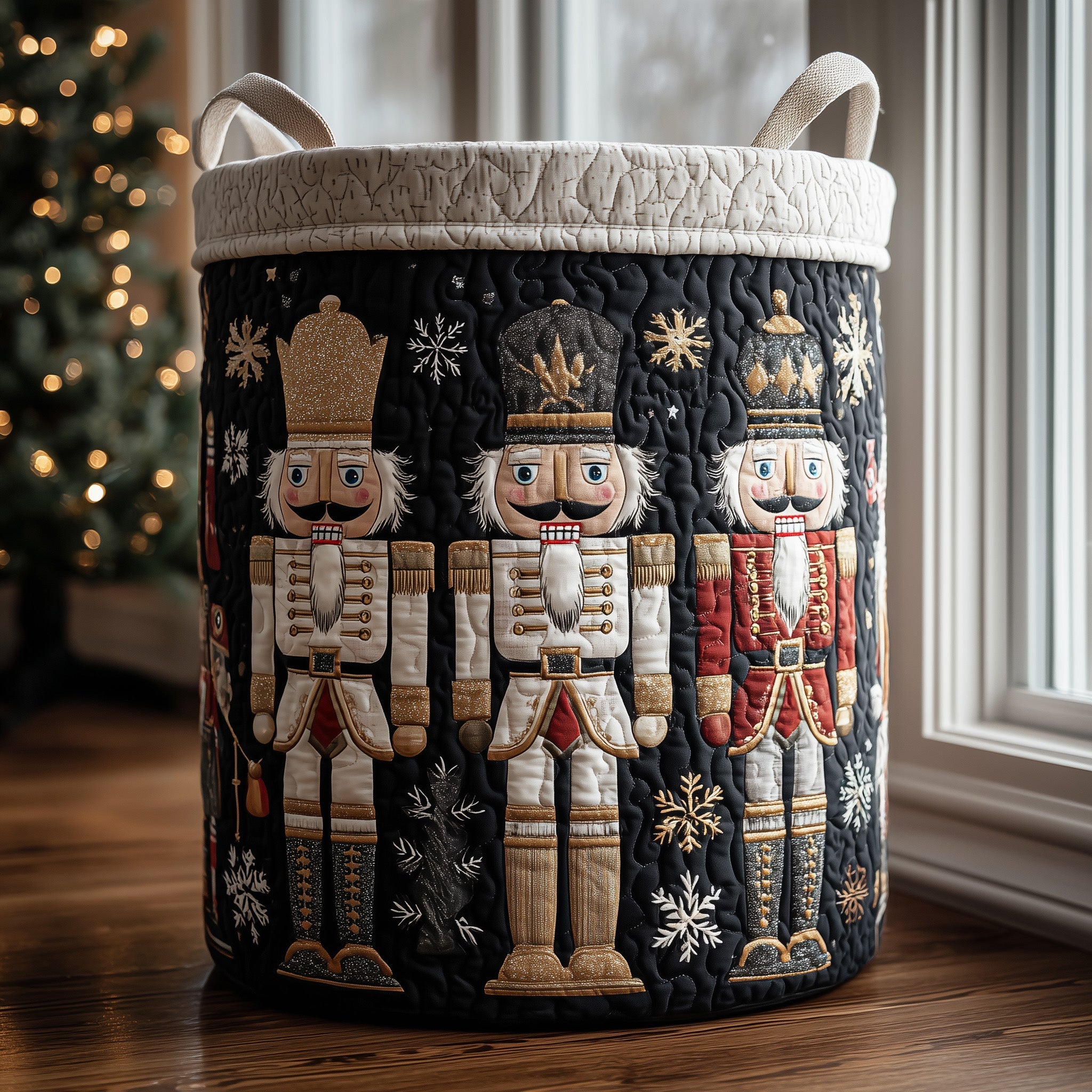 Nutcracker Spirit Quilted Laundry Basket GFTOTL4835