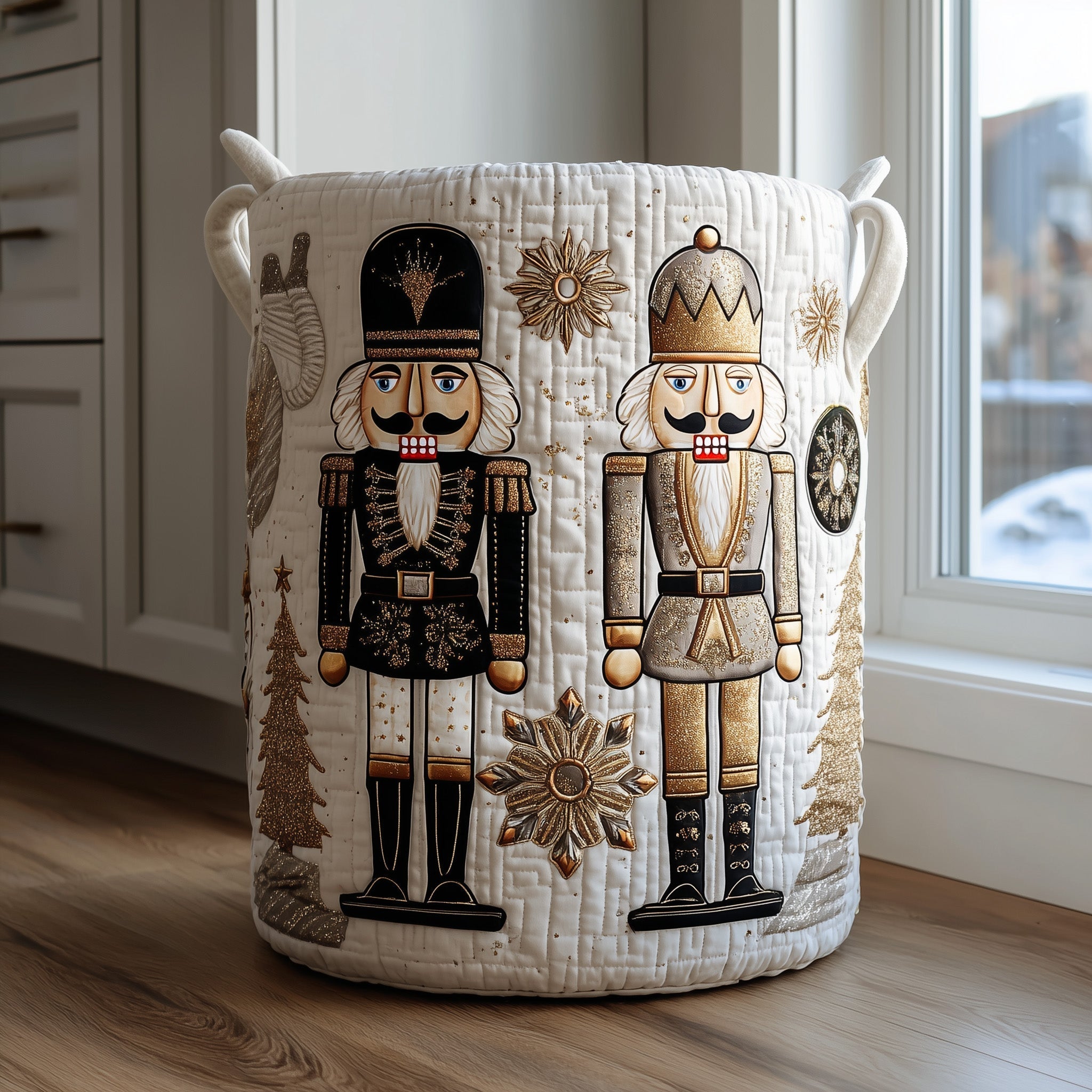 Nutcracker Spirit Quilted Laundry Basket GFTOTL4836