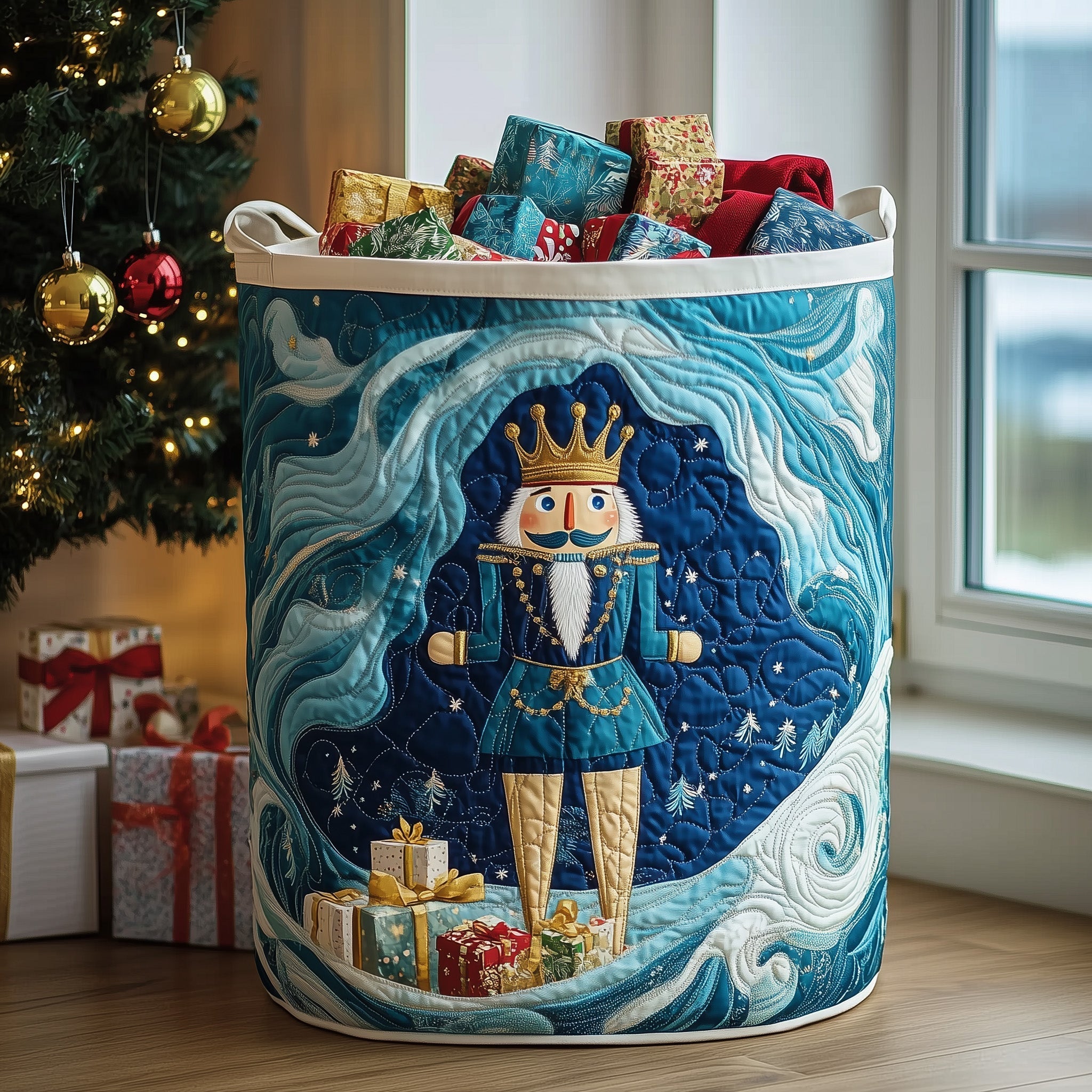 Nutcracker Spirit Quilted Laundry Basket GFTOTL4842