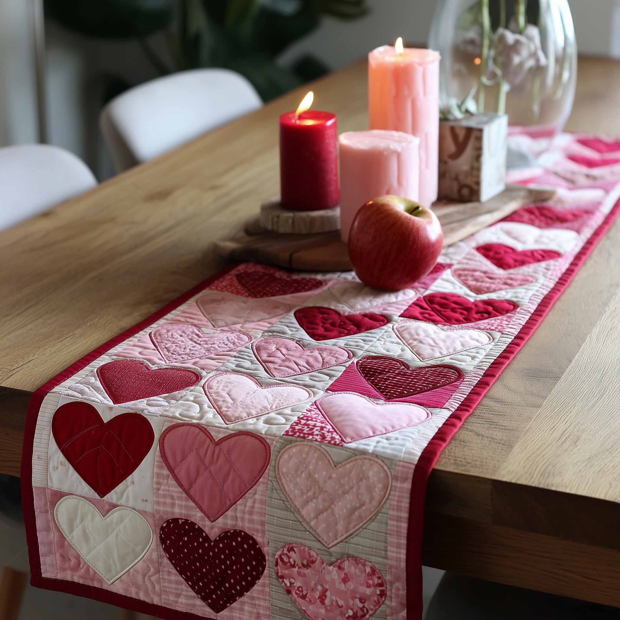 Bound Hearts Quilted Table Runner GFTOTL5323
