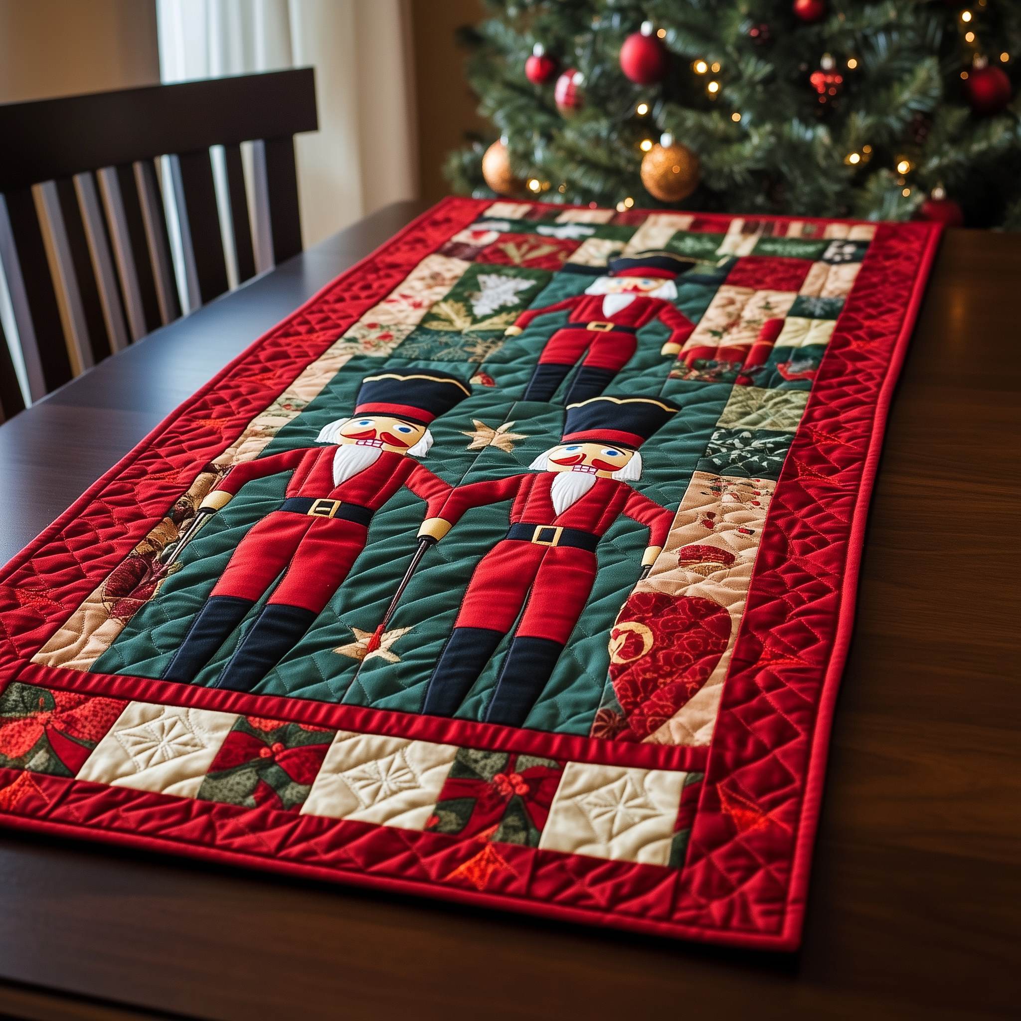 Christmas Nutcracker Quilted Table Runner GFTOTL974