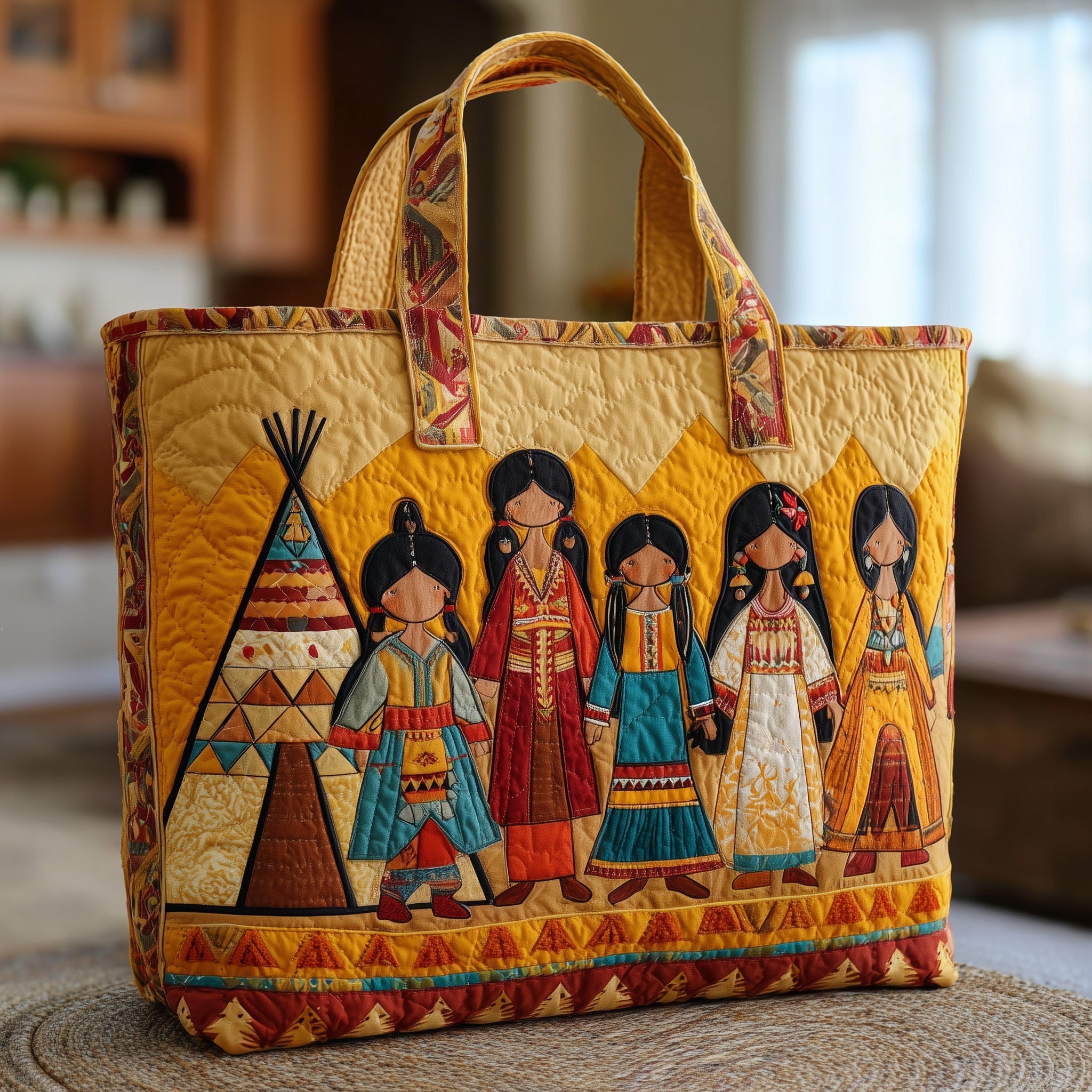 Tribal Echo Quilted Tote Bag GFTOTP10000