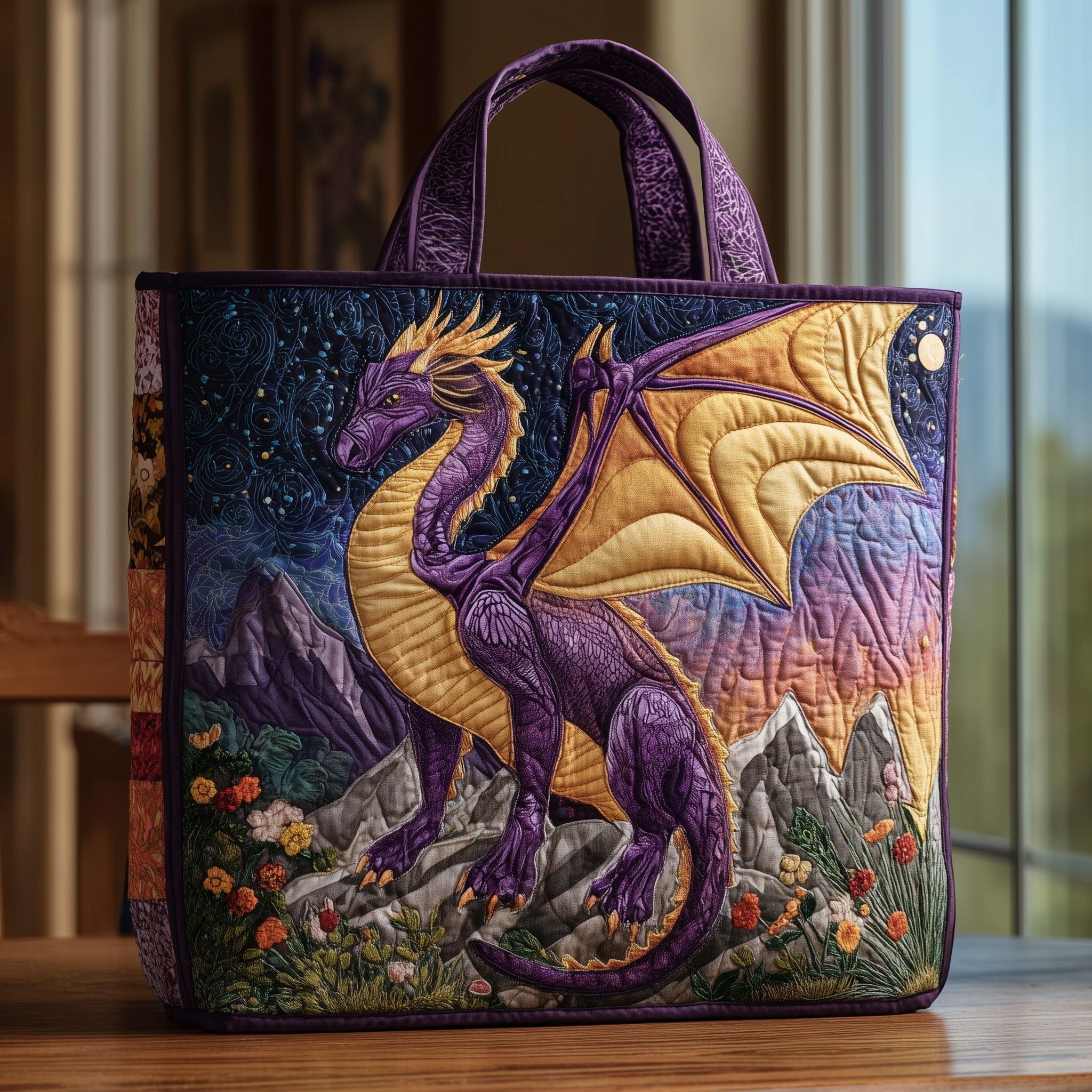 Majestic Dragon Quilted Tote Bag GFTOTP10017