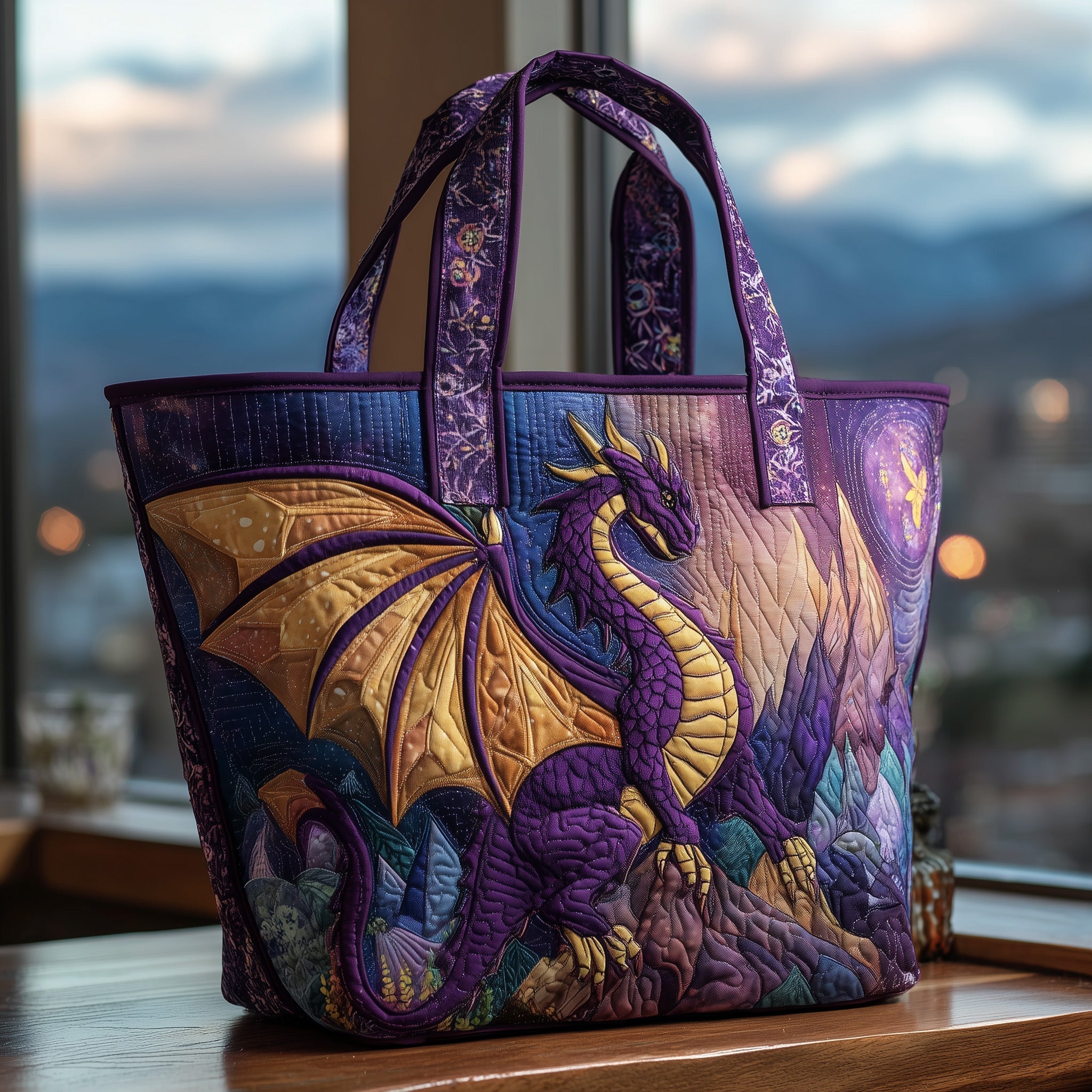 Majestic Dragon Quilted Tote Bag GFTOTP10018