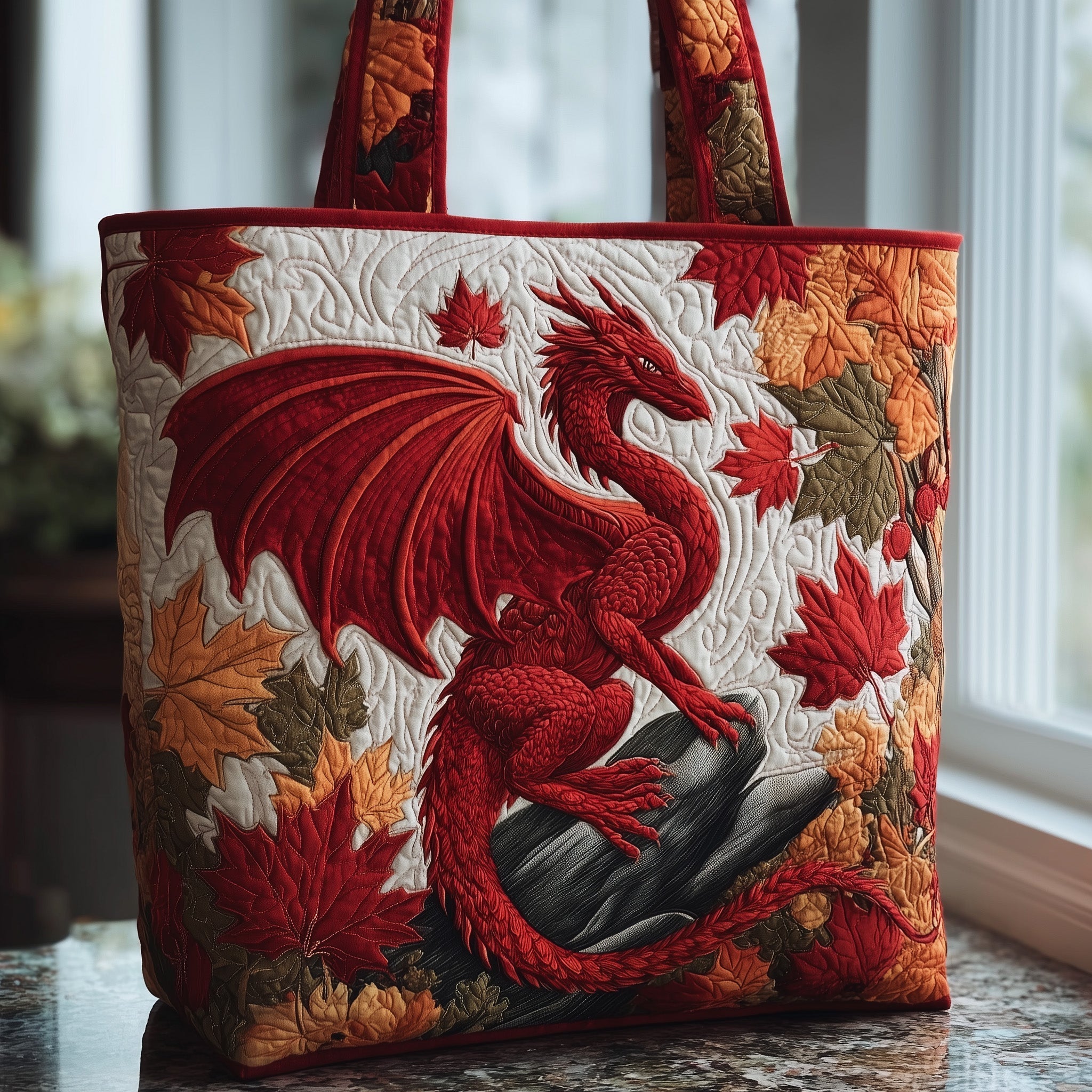 Autumn Dragon Quilted Tote Bag GFTOTP10030