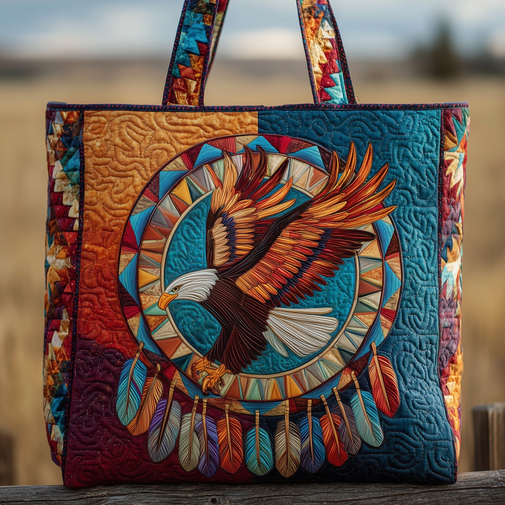 Sky Guardian Quilted Tote Bag GFTOTP10082
