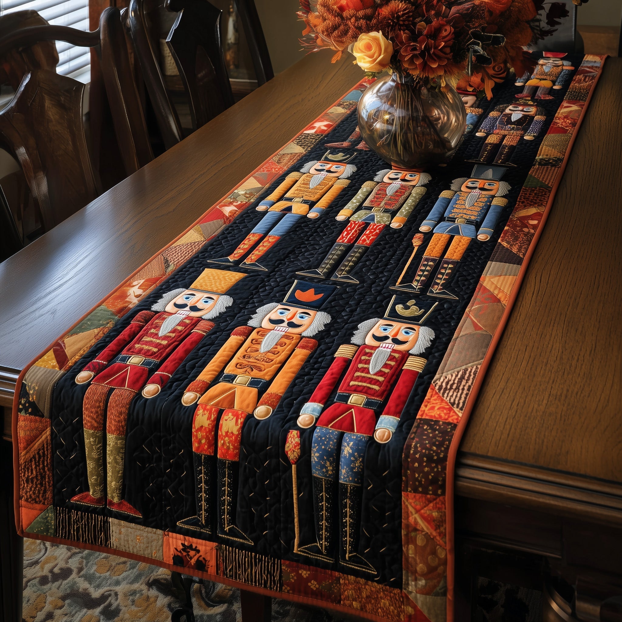 Autumn Nutcracker Quilted Table Runner GFTOTP10191