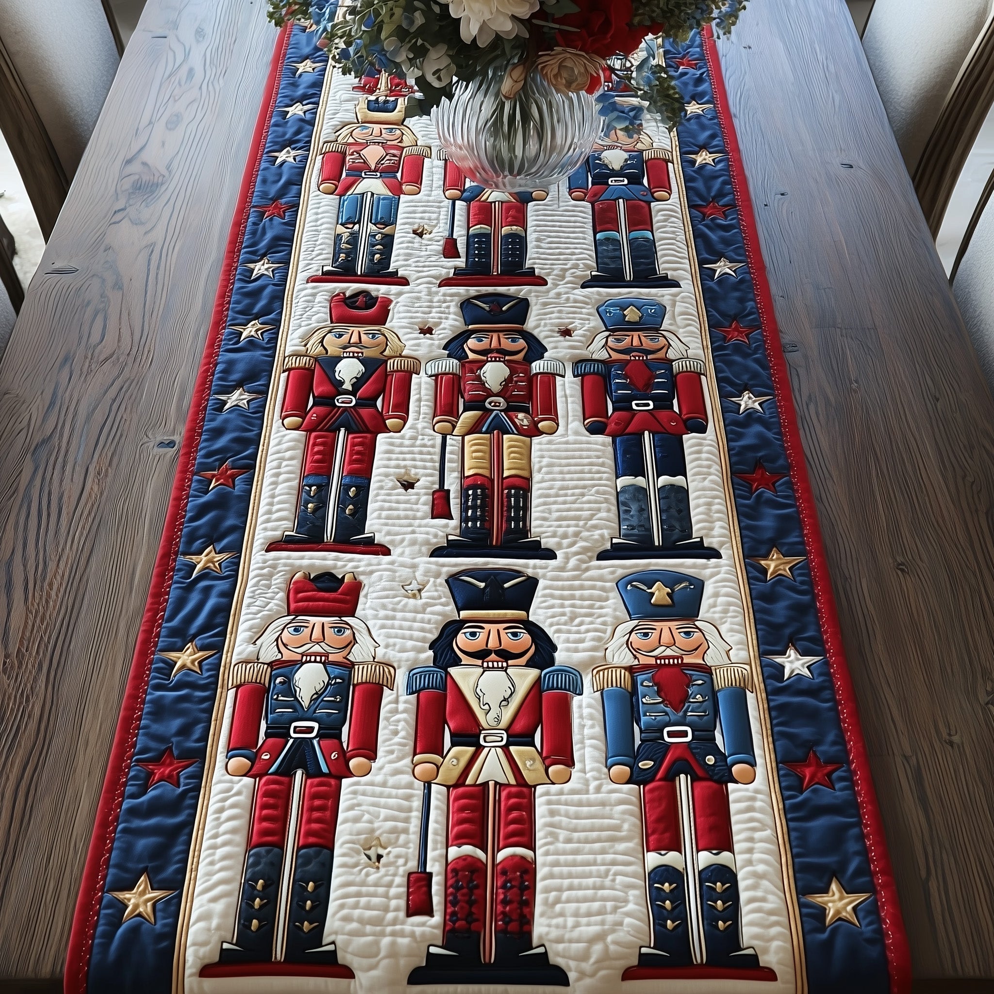 Patriot Nutcracker Quilted Table Runner GFTOTP10193