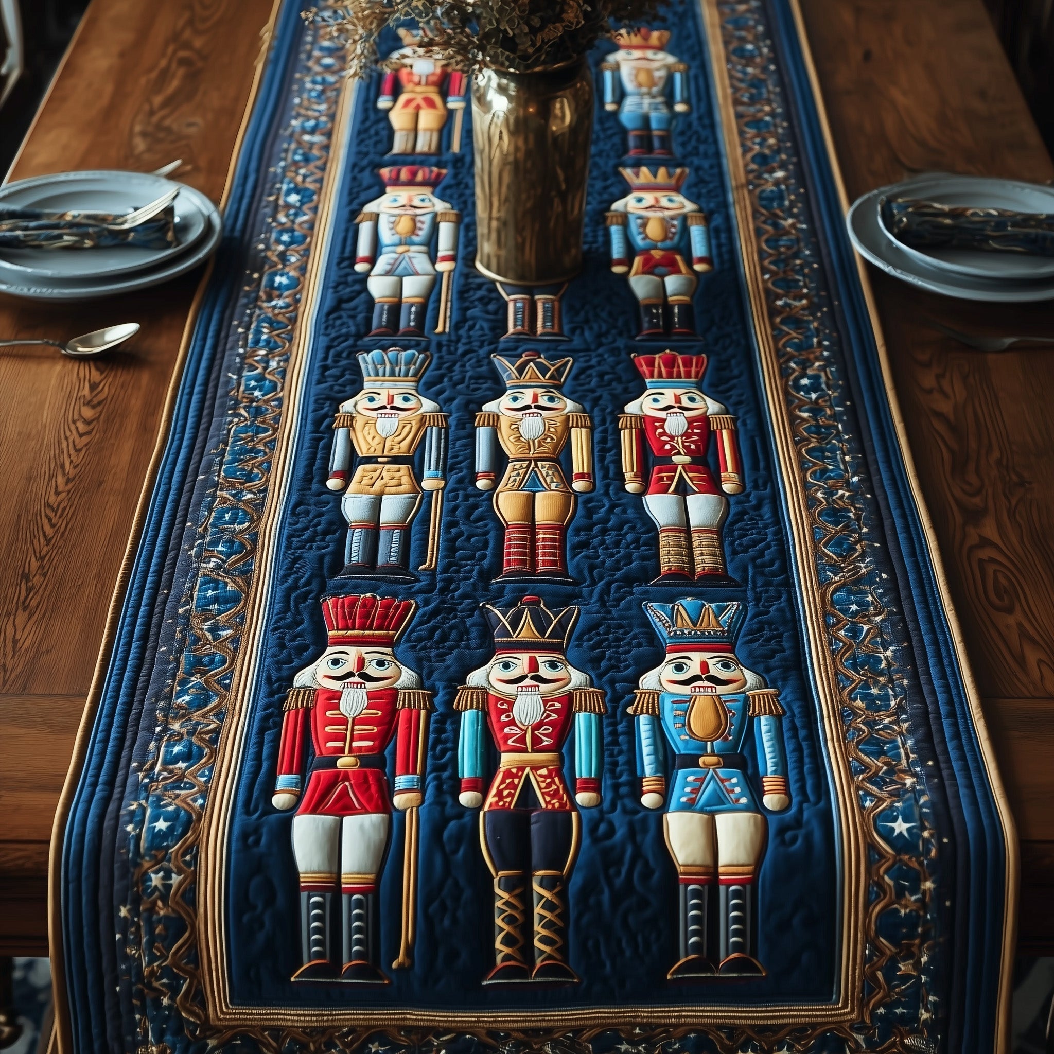Vintage Nutcracker Quilted Table Runner GFTOTP10198