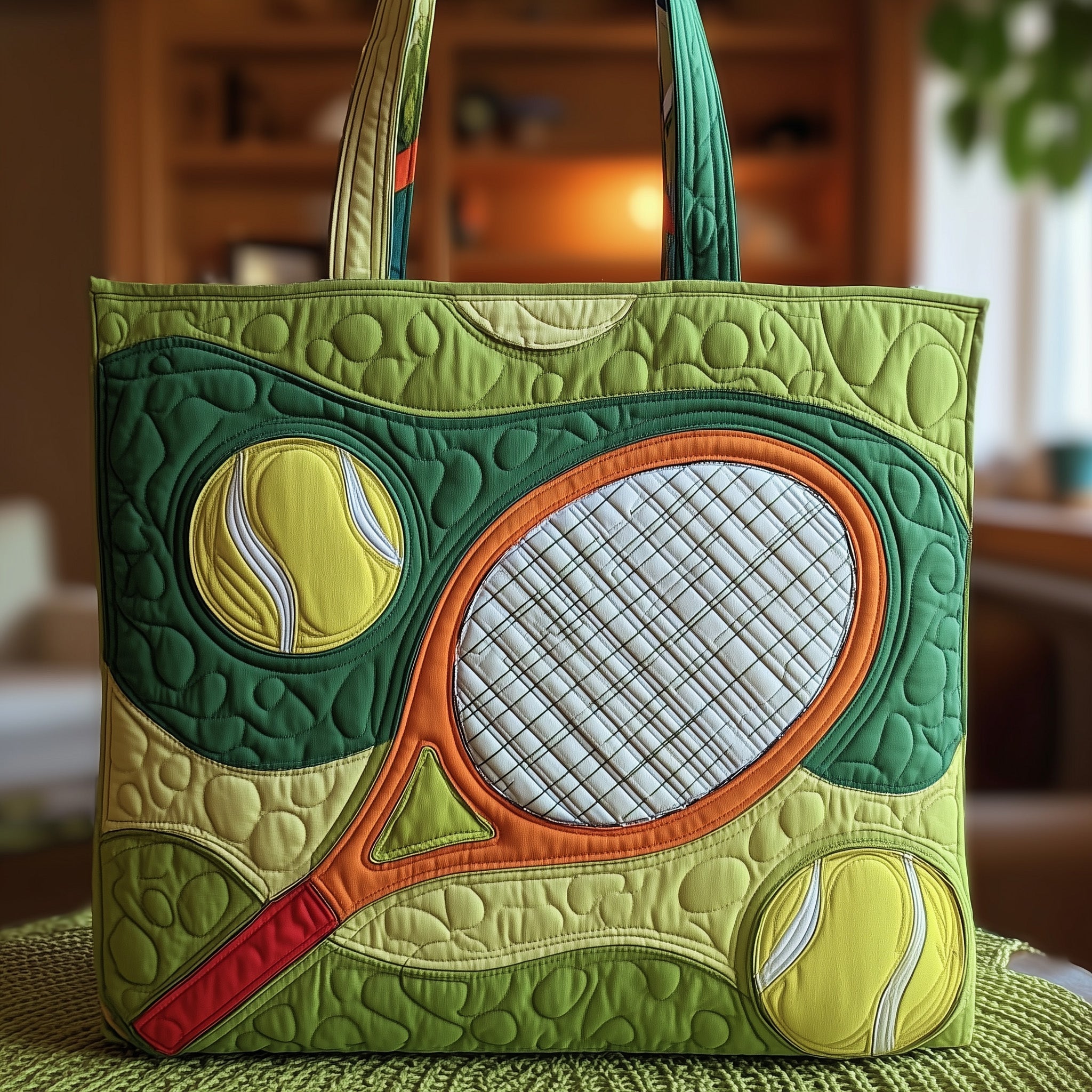 Tennis Time Quilted Tote Bag GFTOTP10637