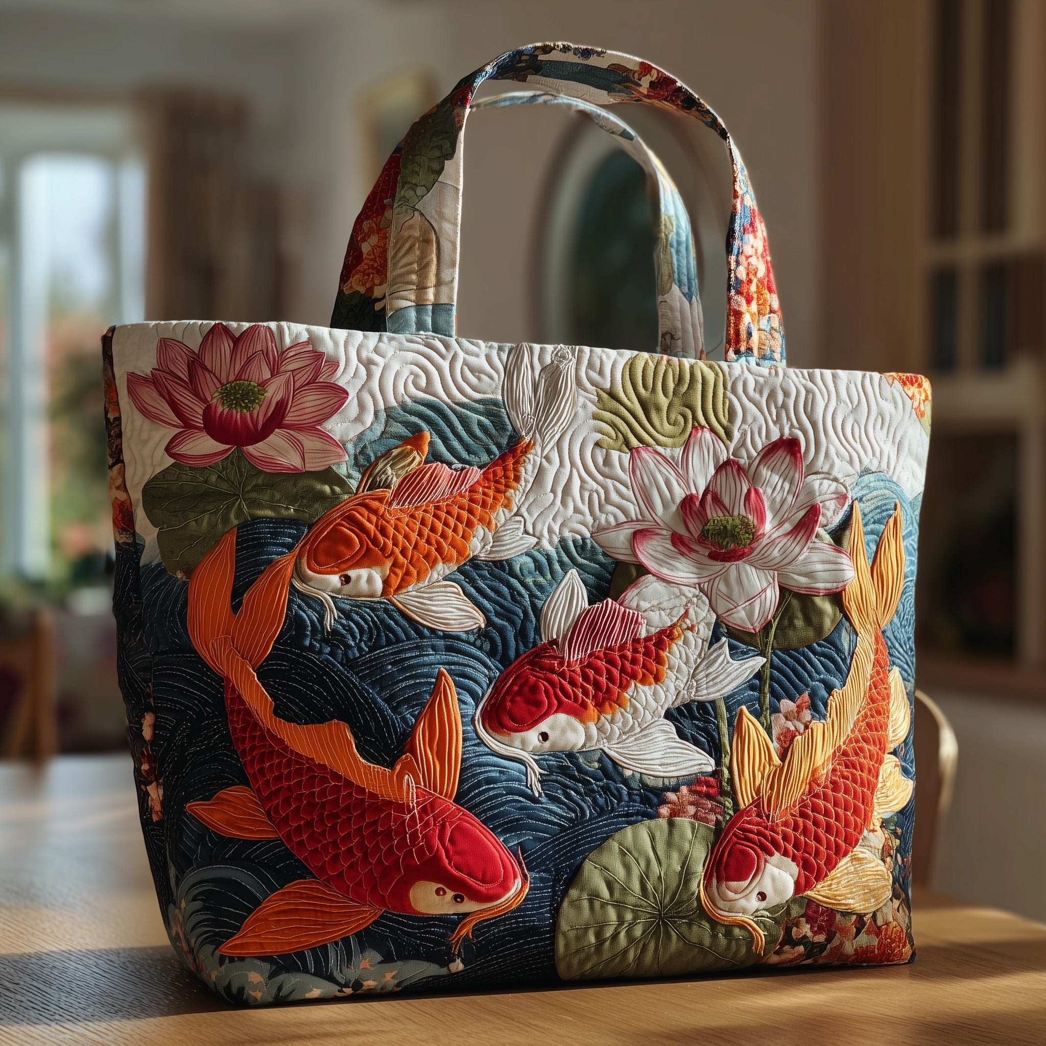 Koi Fish Quilted Tote Bag GFTOTP10920