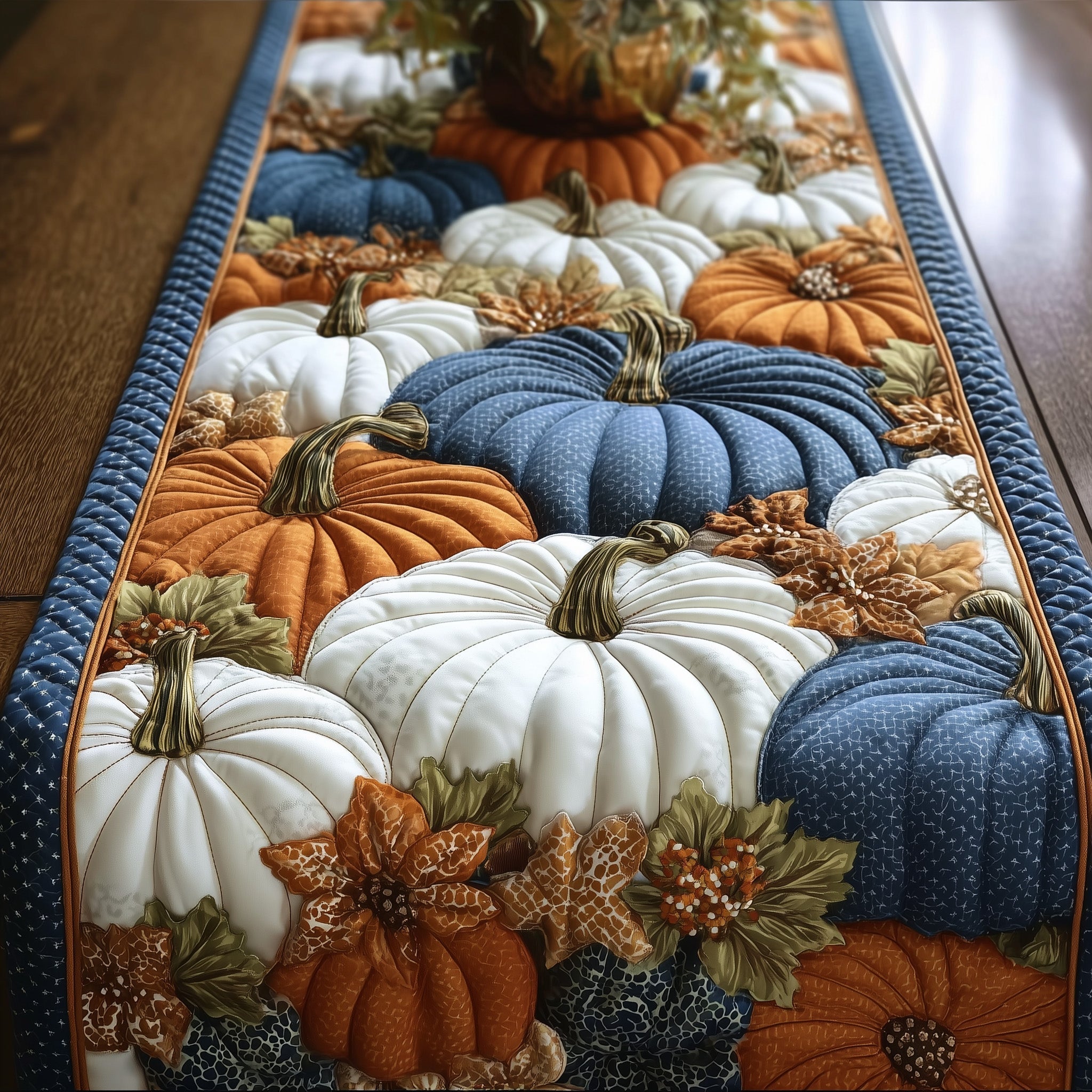 Crisp Autumn Patch Quilted Table Runner GFTOTP11039