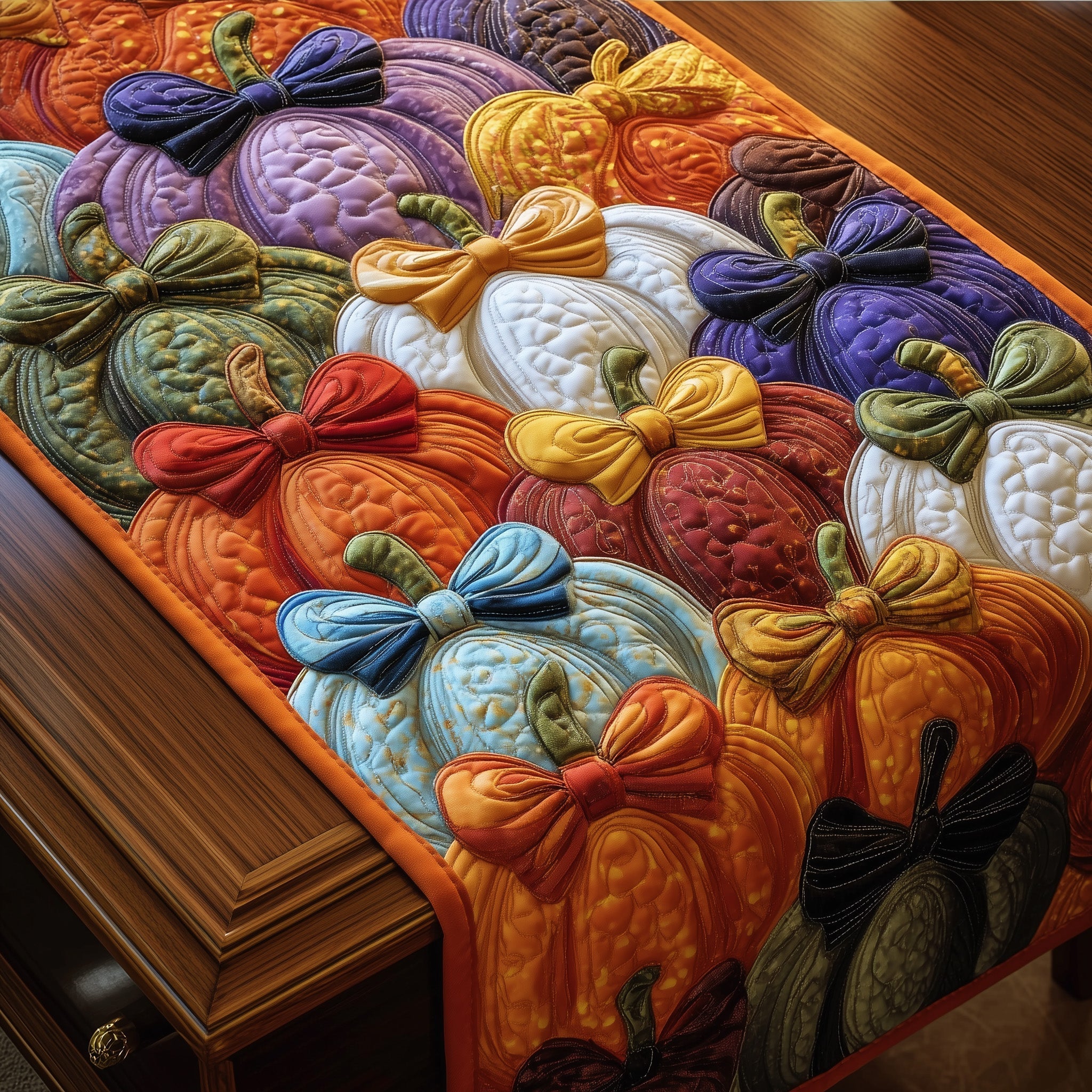 Crisp Autumn Patch Quilted Table Runner GFTOTP11044