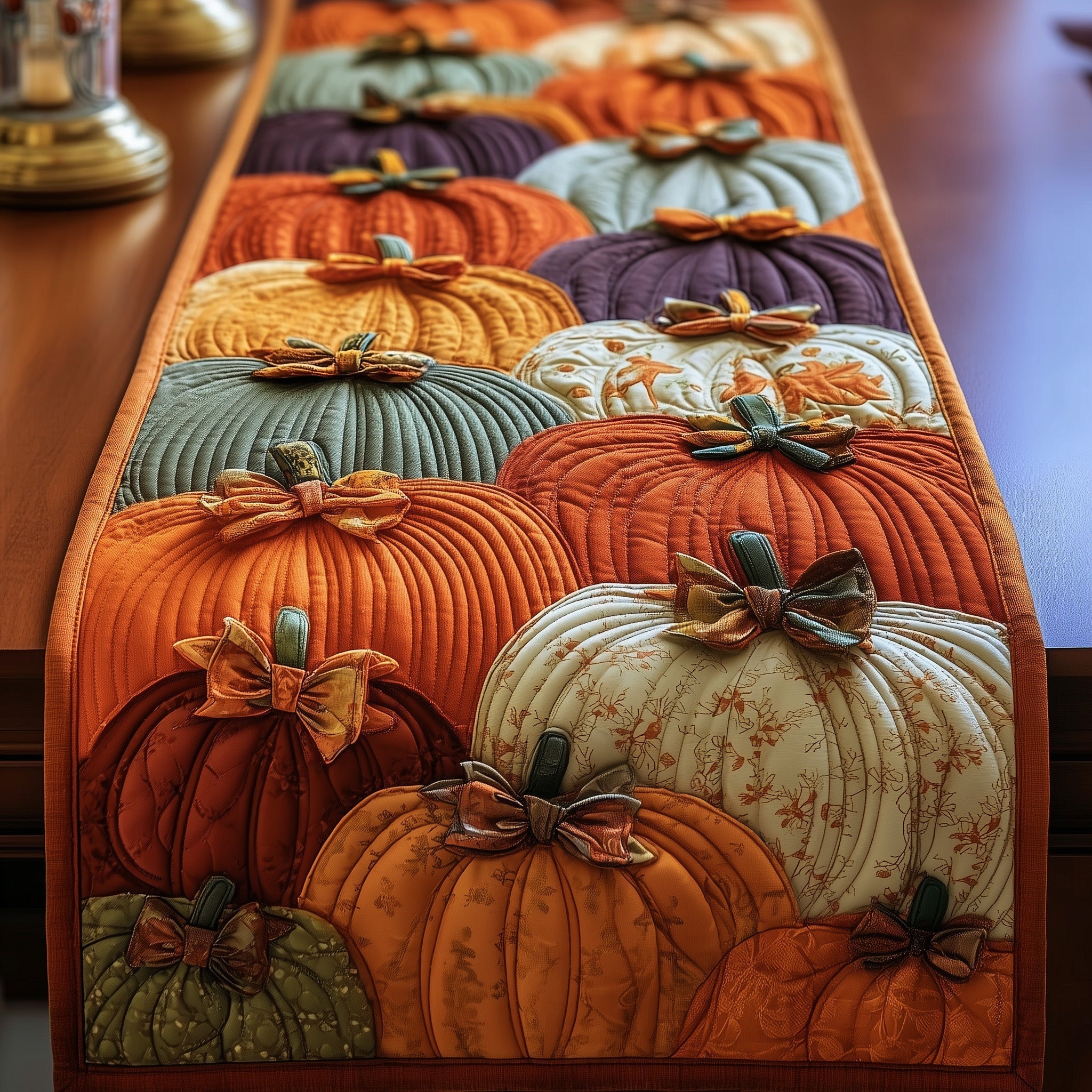 Crisp Autumn Patch Quilted Table Runner GFTOTP11045