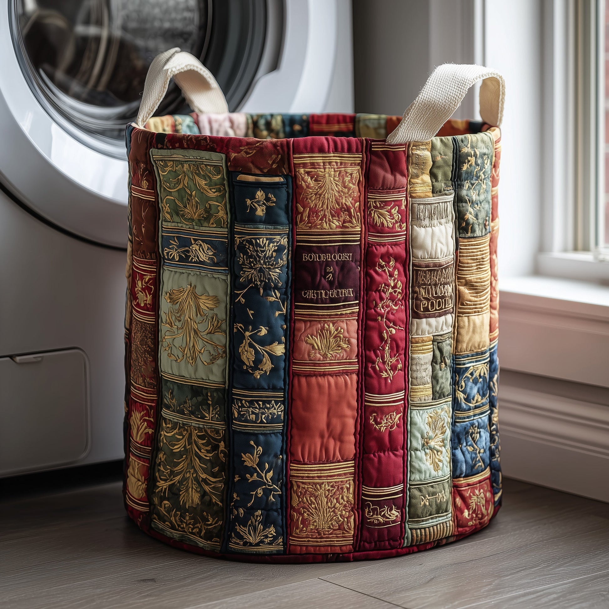 Book Haven QuiltedLaundry Basket GFTOTP11130