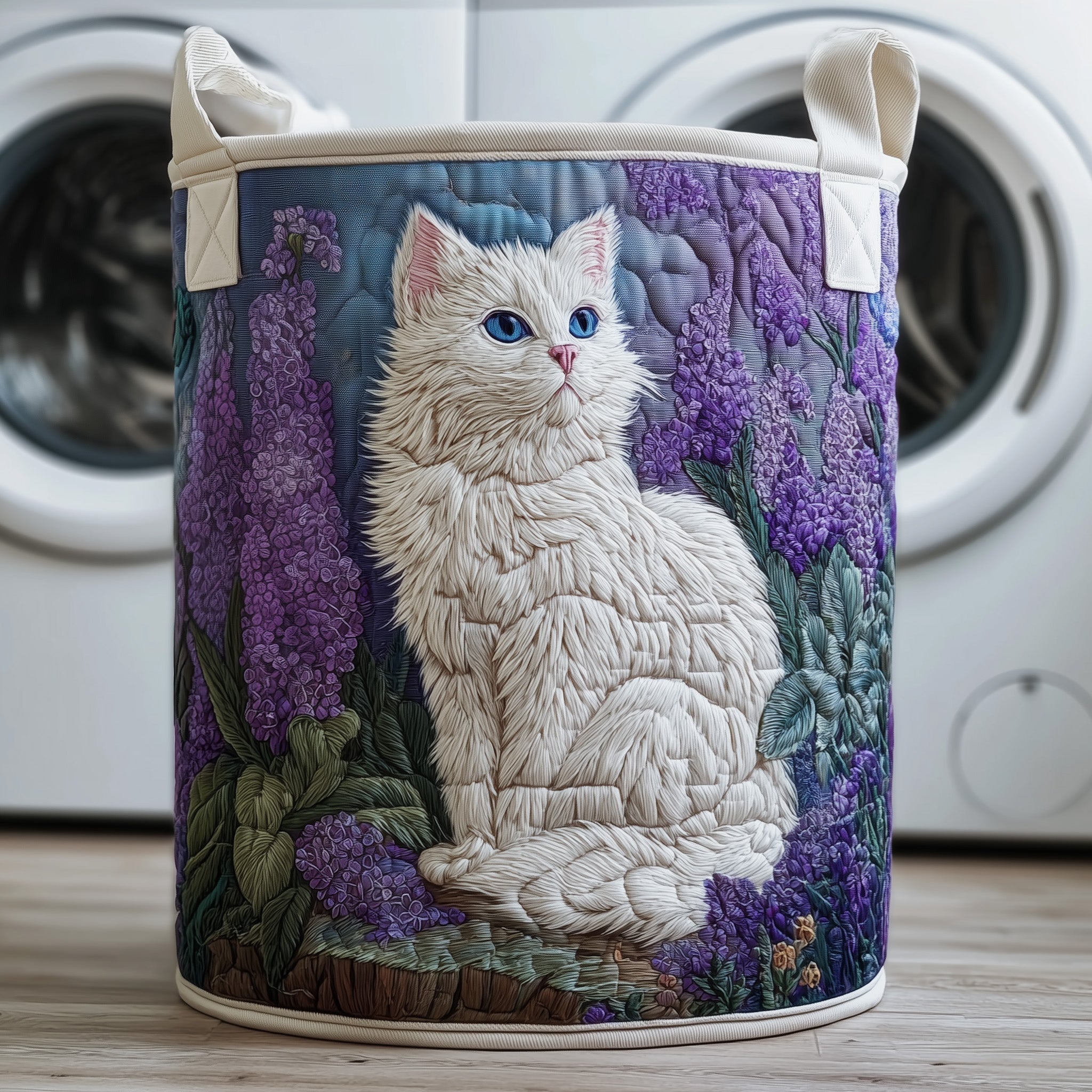 Petal Paws Quilted Laundry Basket GFTOTP11621