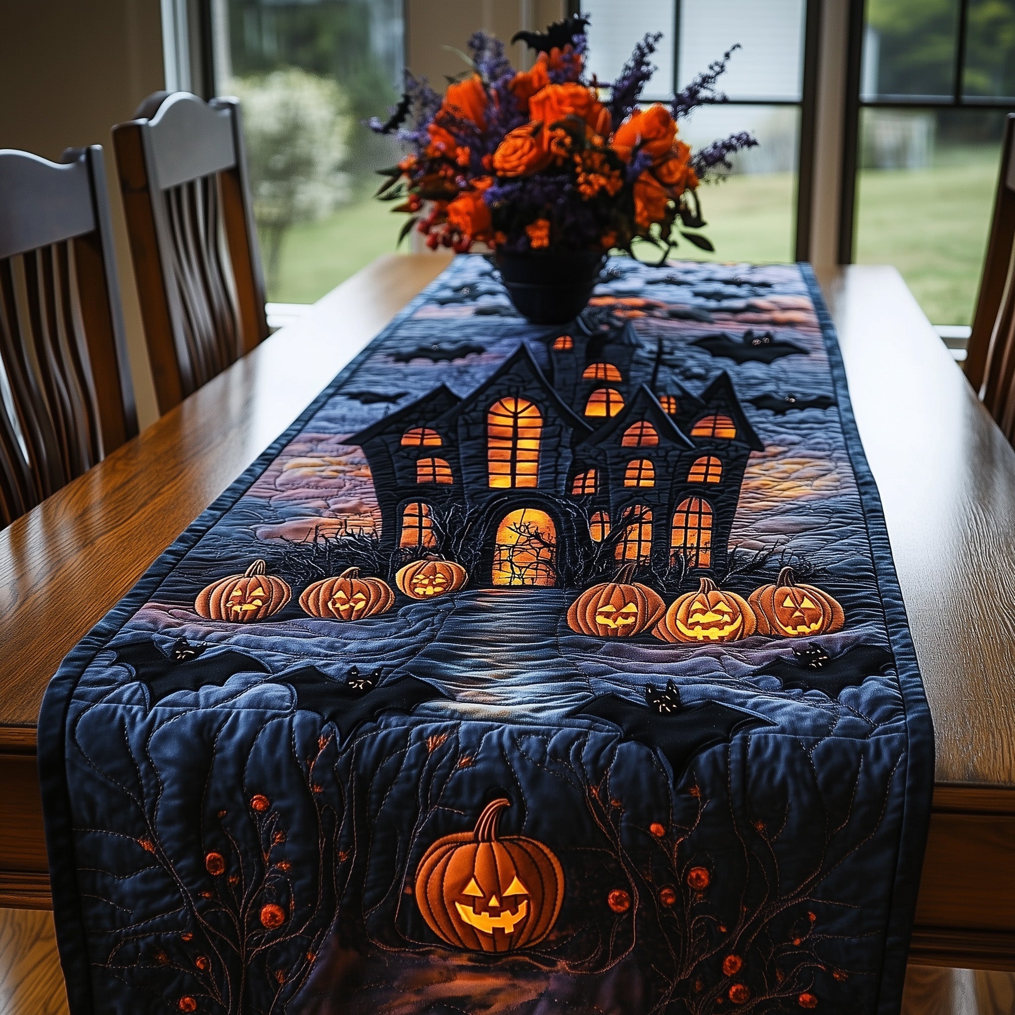 Haunted Night Quilted Table Runner GFTOTP11769