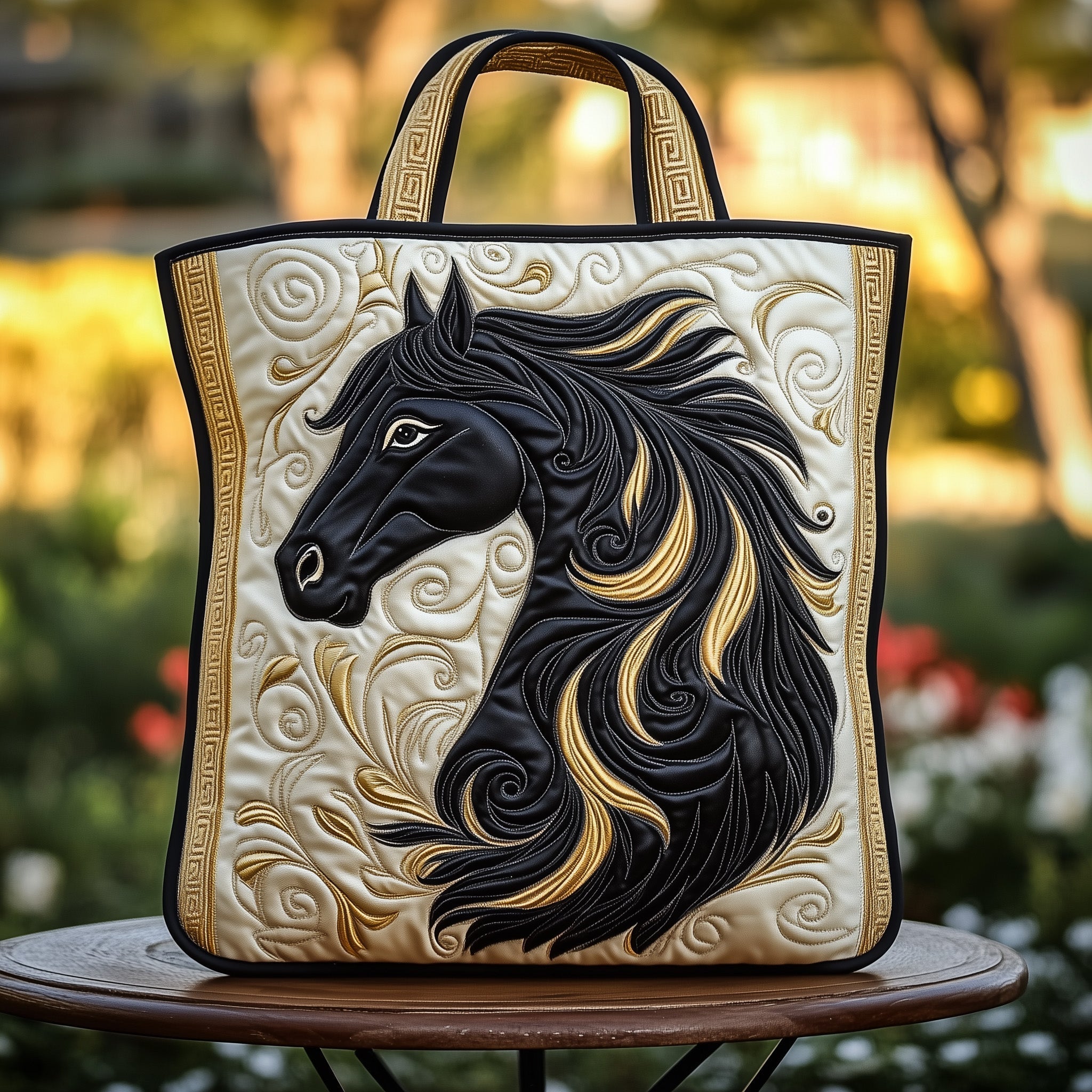 Noble Horse Quilted Tote Bag GFTOTP11870