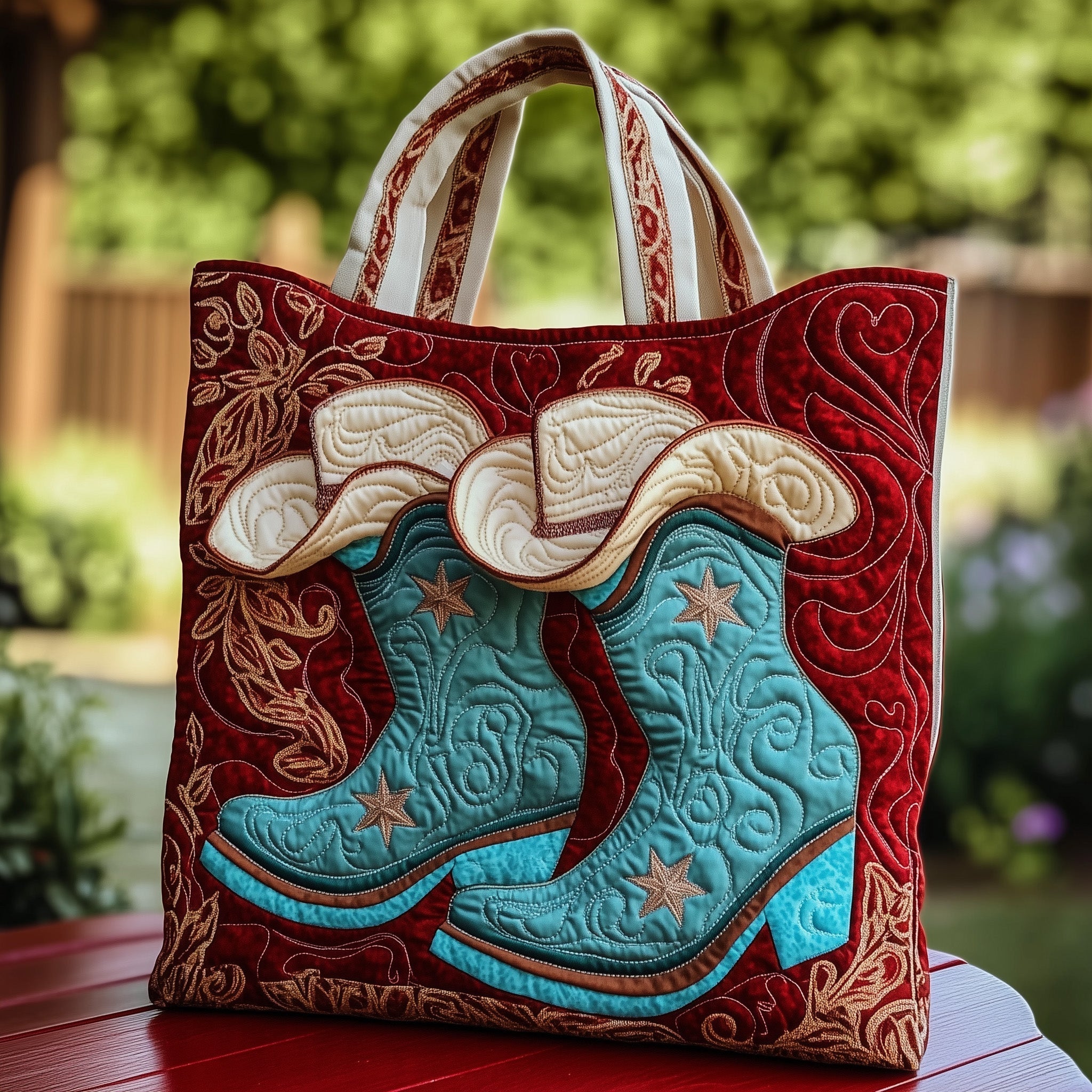 Cowgirl Charm Quilted Tote Bag GFTOTP11874