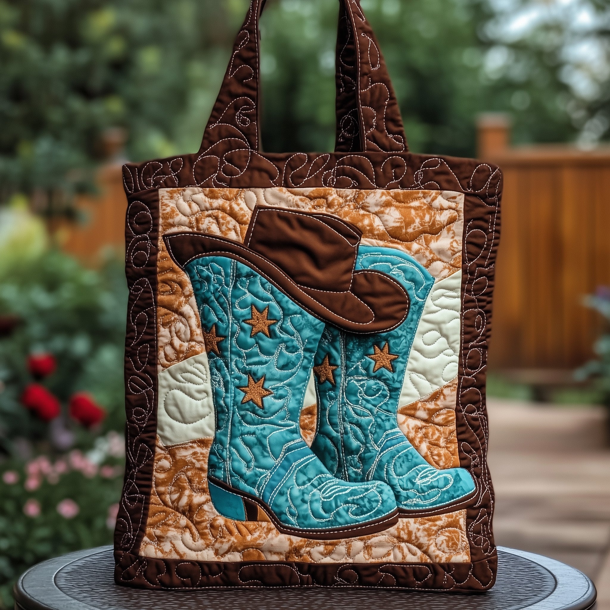 Cowgirl Charm Quilted Tote Bag GFTOTP11875