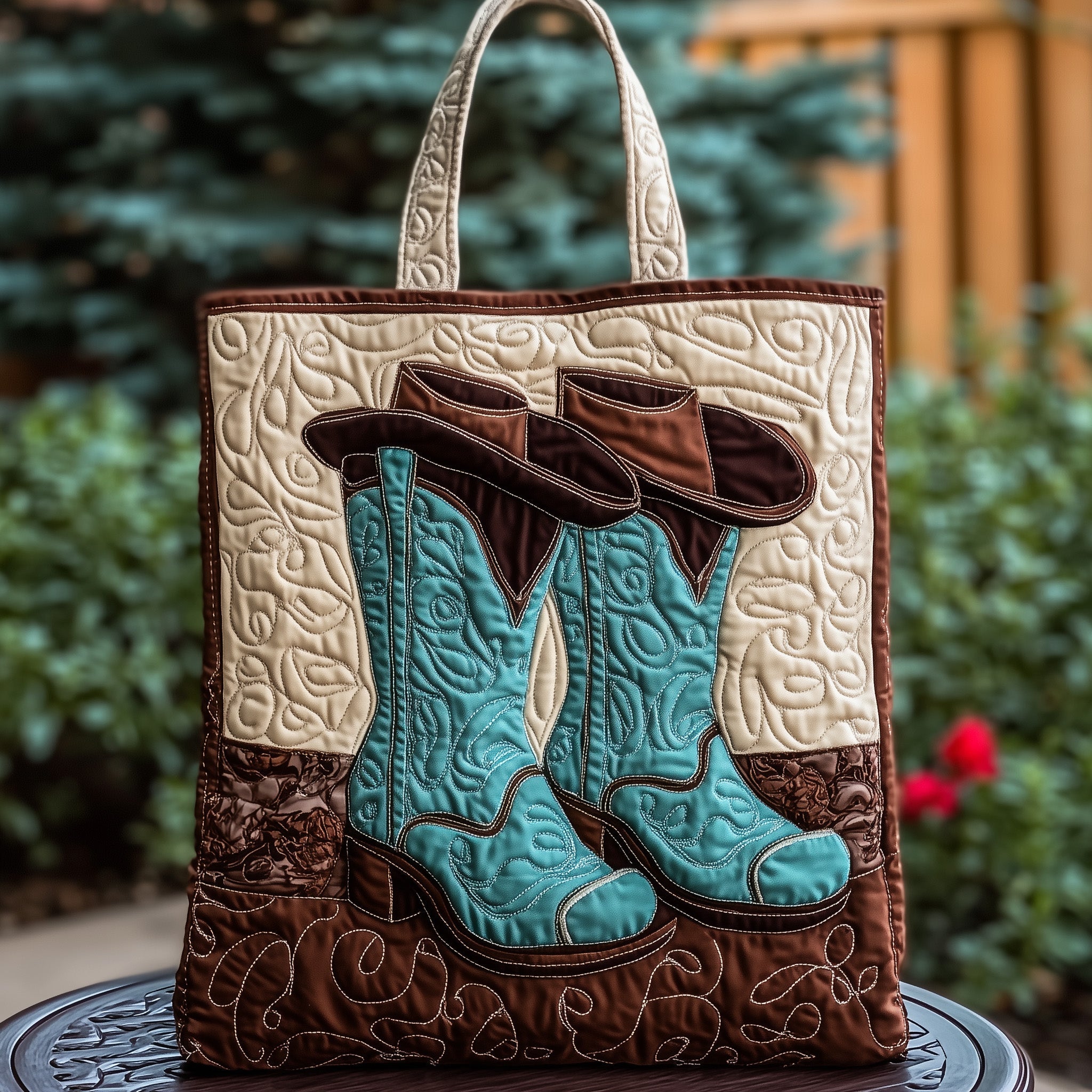 Cowgirl Charm Quilted Tote Bag GFTOTP11876