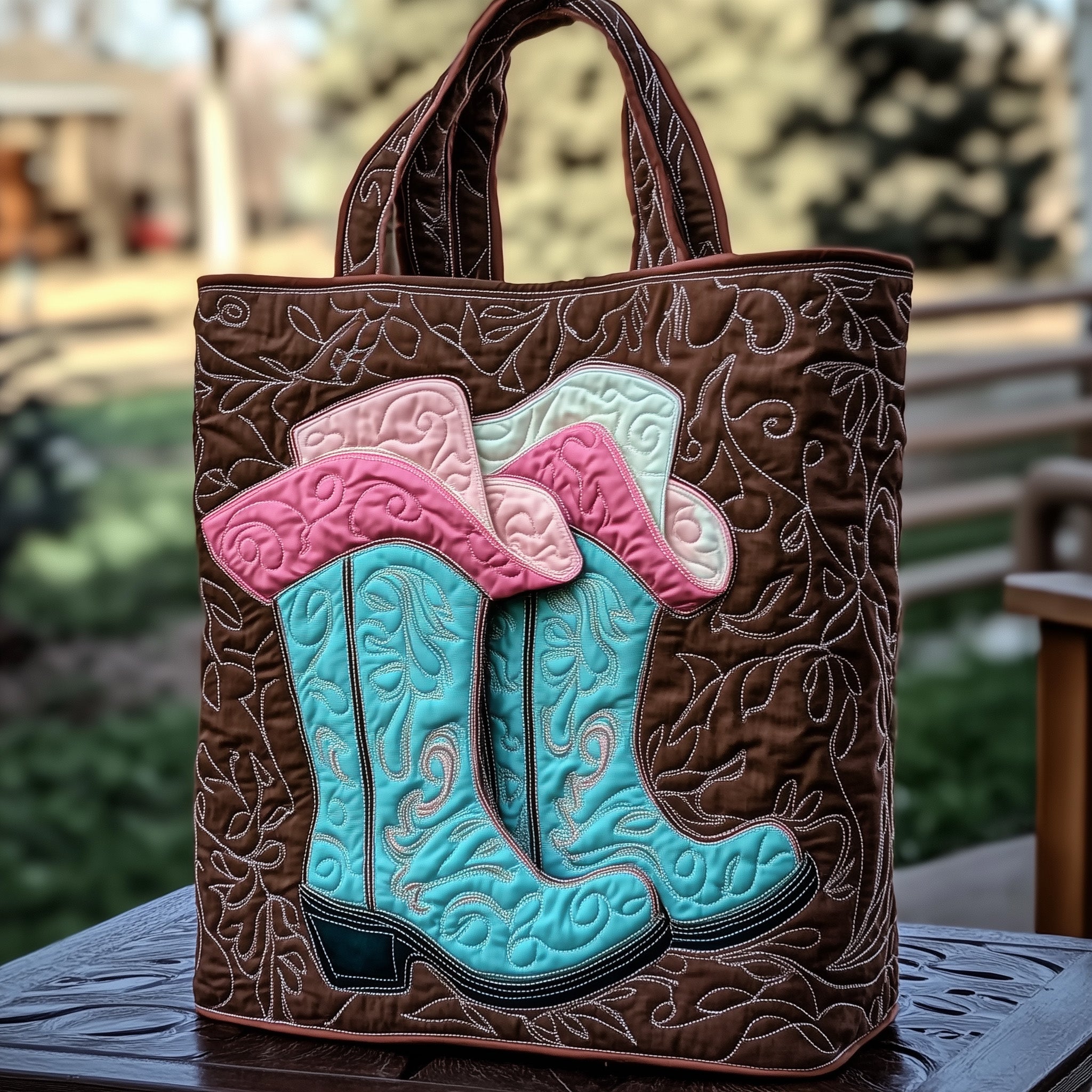 Cowgirl Charm Quilted Tote Bag GFTOTP11877