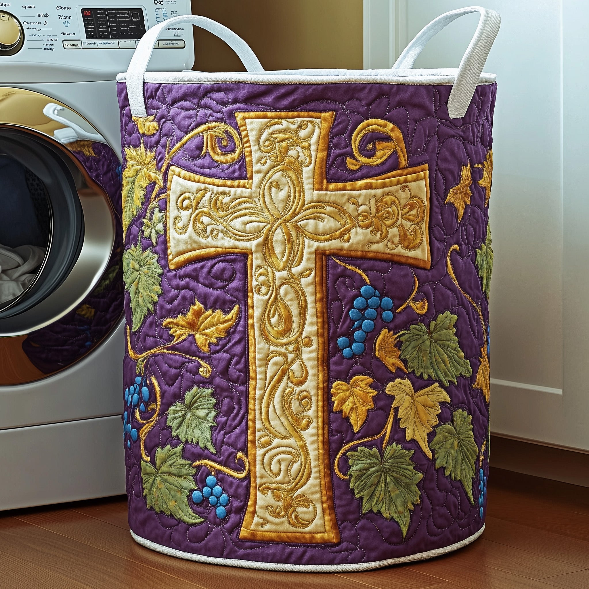Light of Faith Quilted Laundry Basket GFTOTP11973