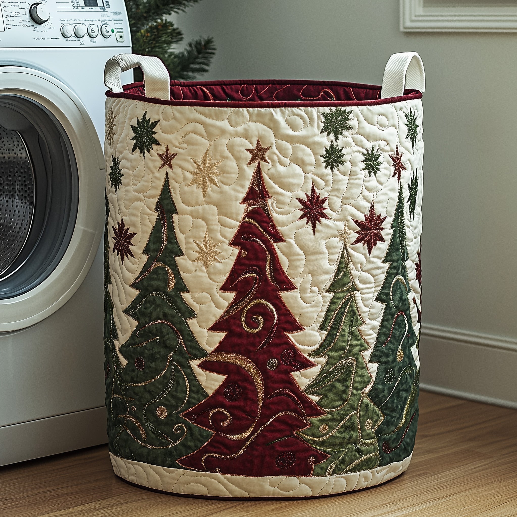 Jolly Pine Quilted Laundry Basket GFTOTP11990
