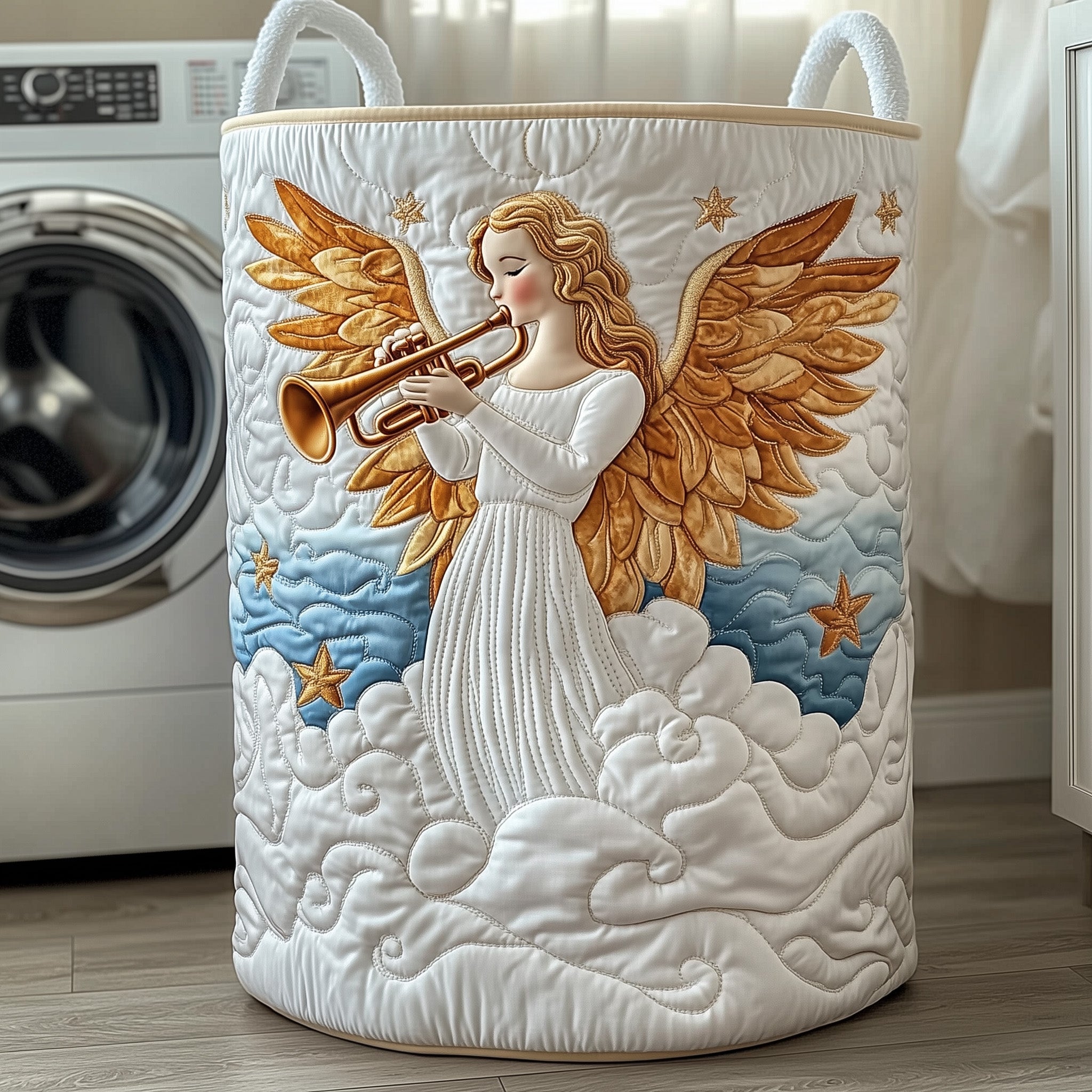 Christmas Angel Quilted Laundry Basket GFTOTP11995