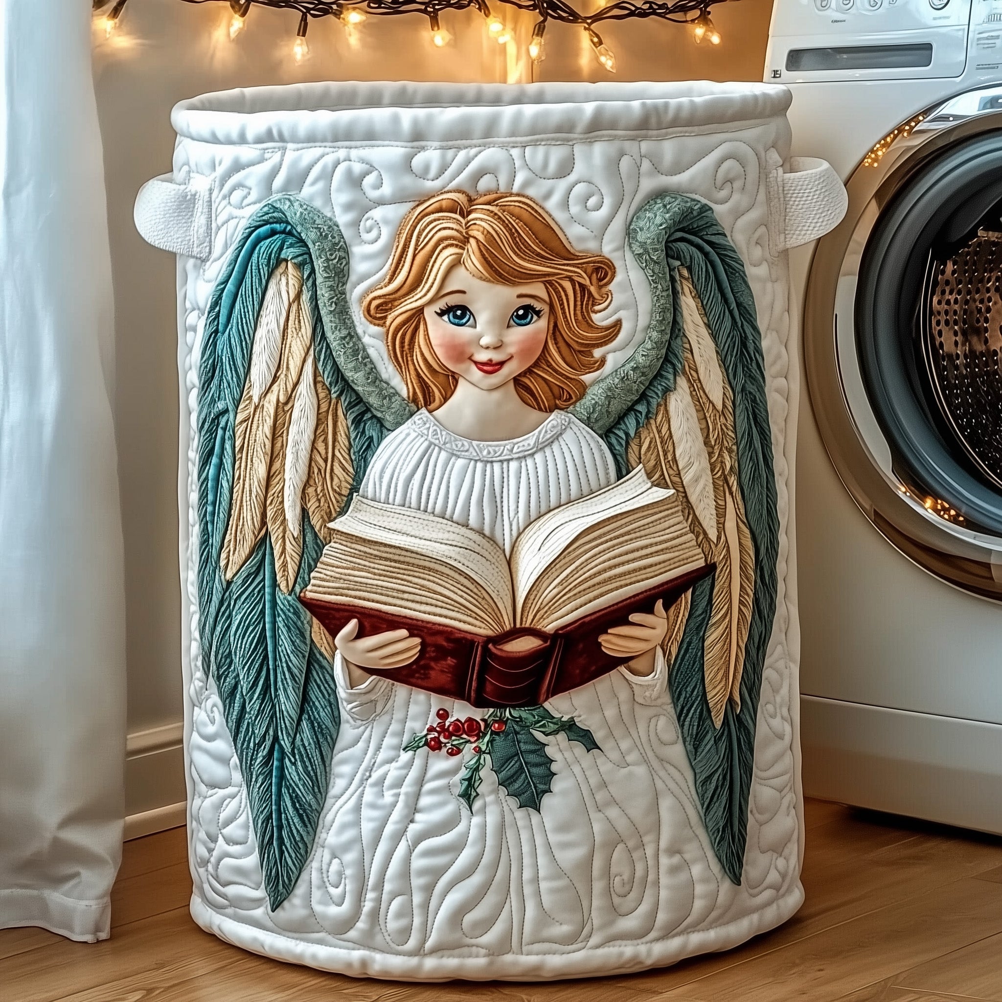 Christmas Angel Quilted Laundry Basket GFTOTP11998