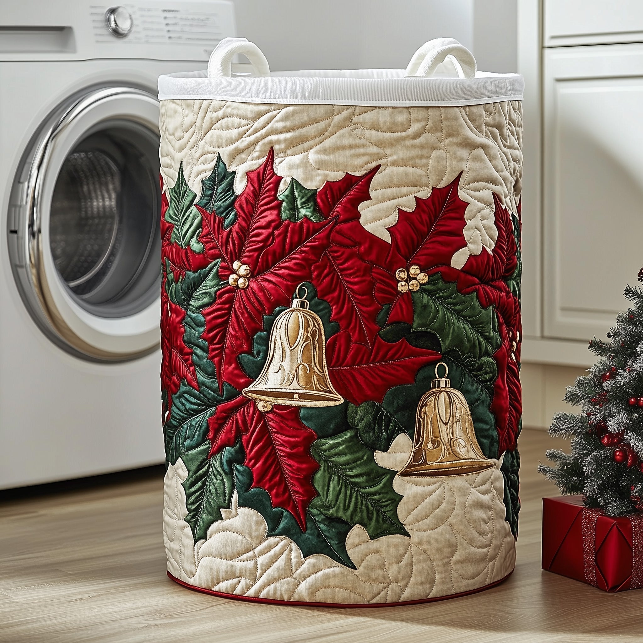 Festive Harmony Quilted Laundry Basket GFTOTP11999