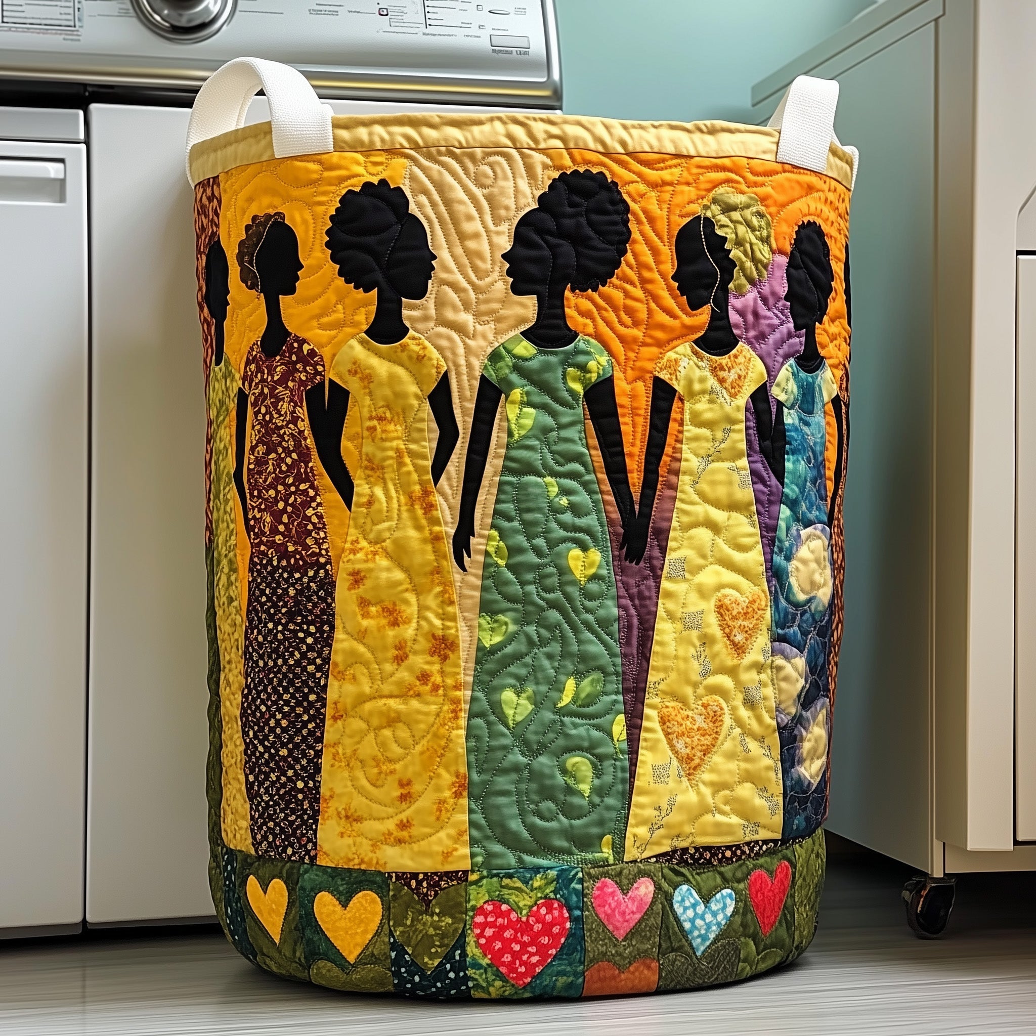 Golden Queens Quilted Laundry Basket GFTOTP12041