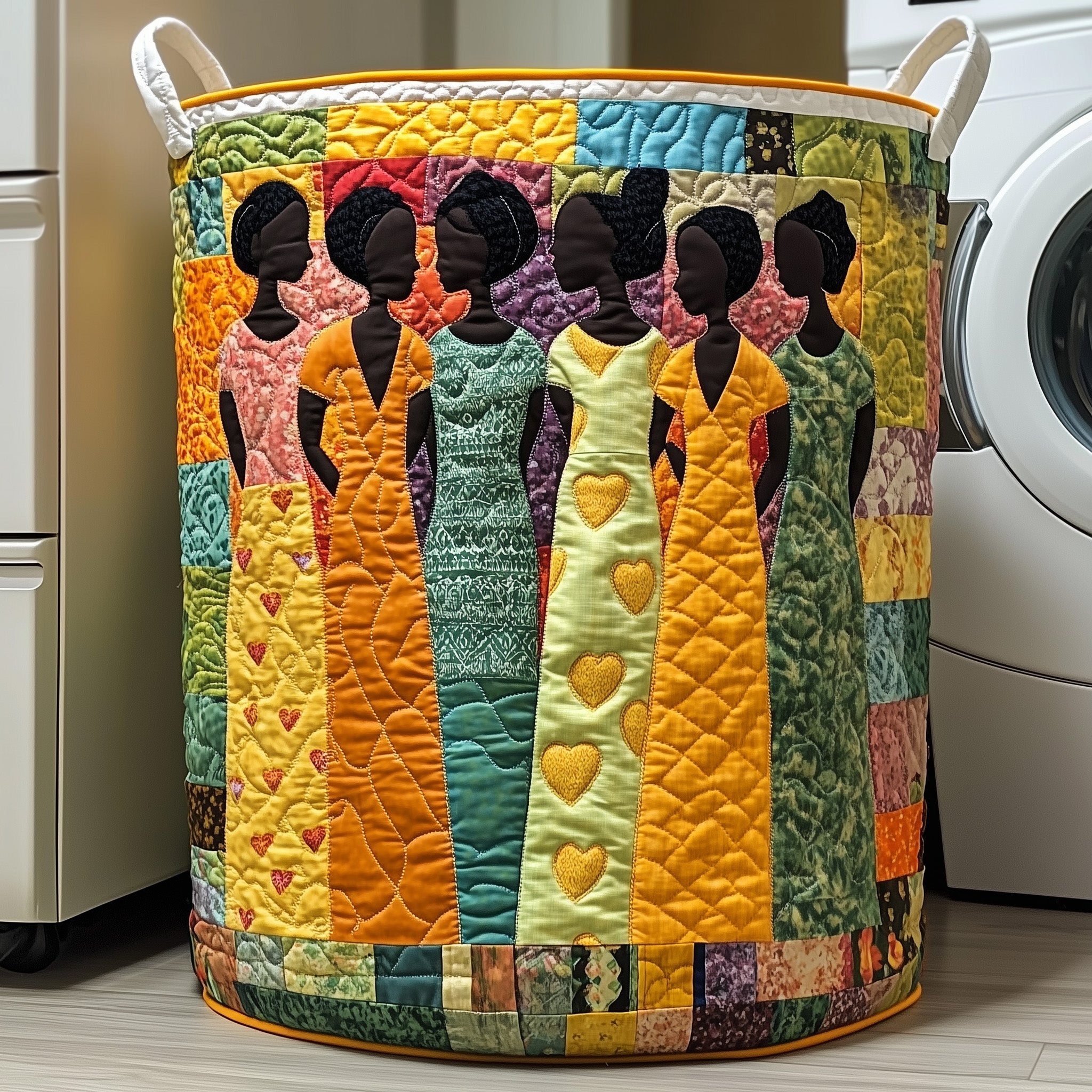 Golden Queens Quilted Laundry Basket GFTOTP12043