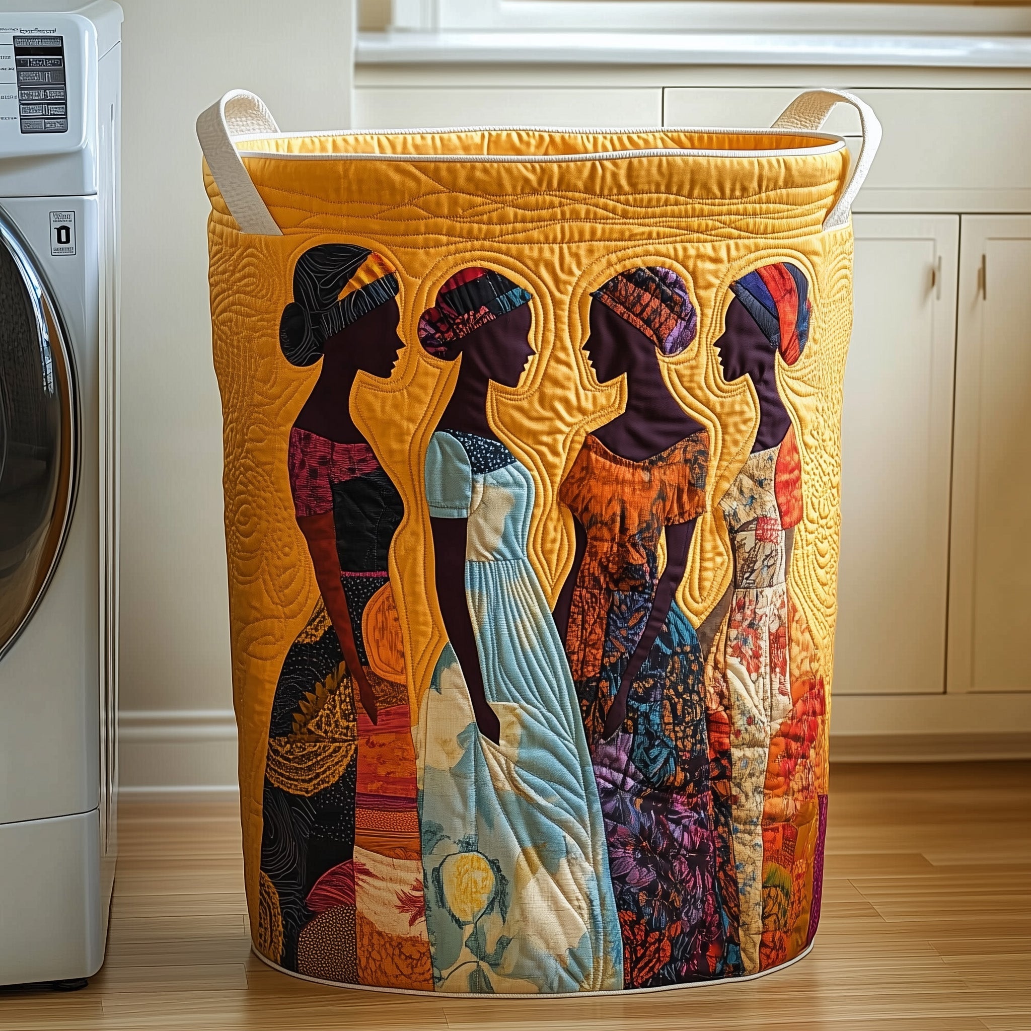 Golden Queens Quilted Laundry Basket GFTOTP12044