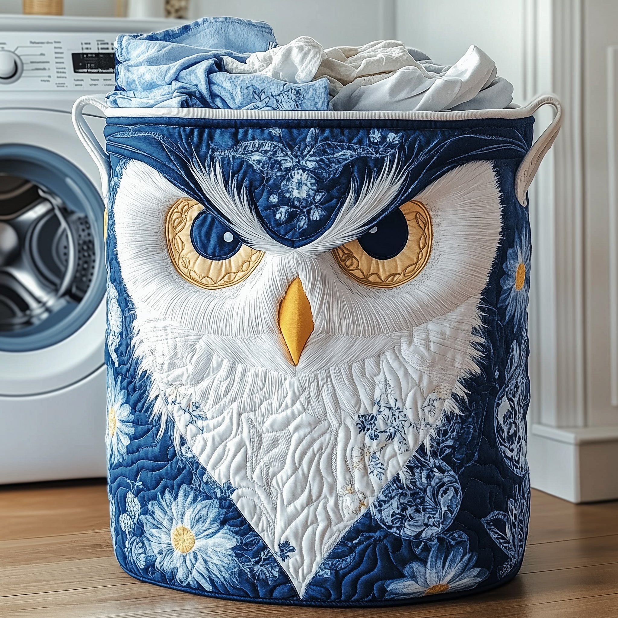 Majestic Owl Quilted Laundry Basket GFTOTP12142