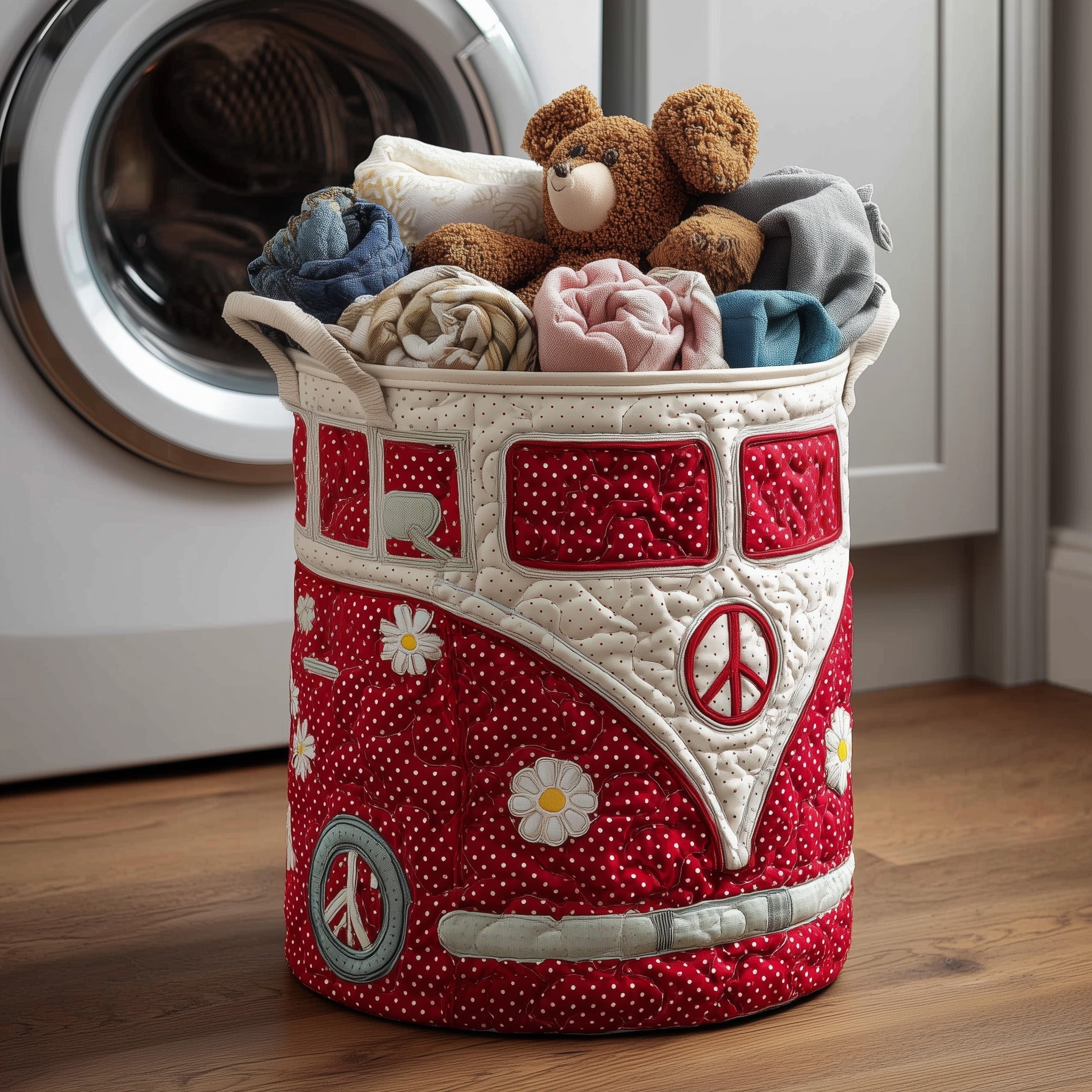 Hippie Van Quilted Laundry Basket GFTOTP12279