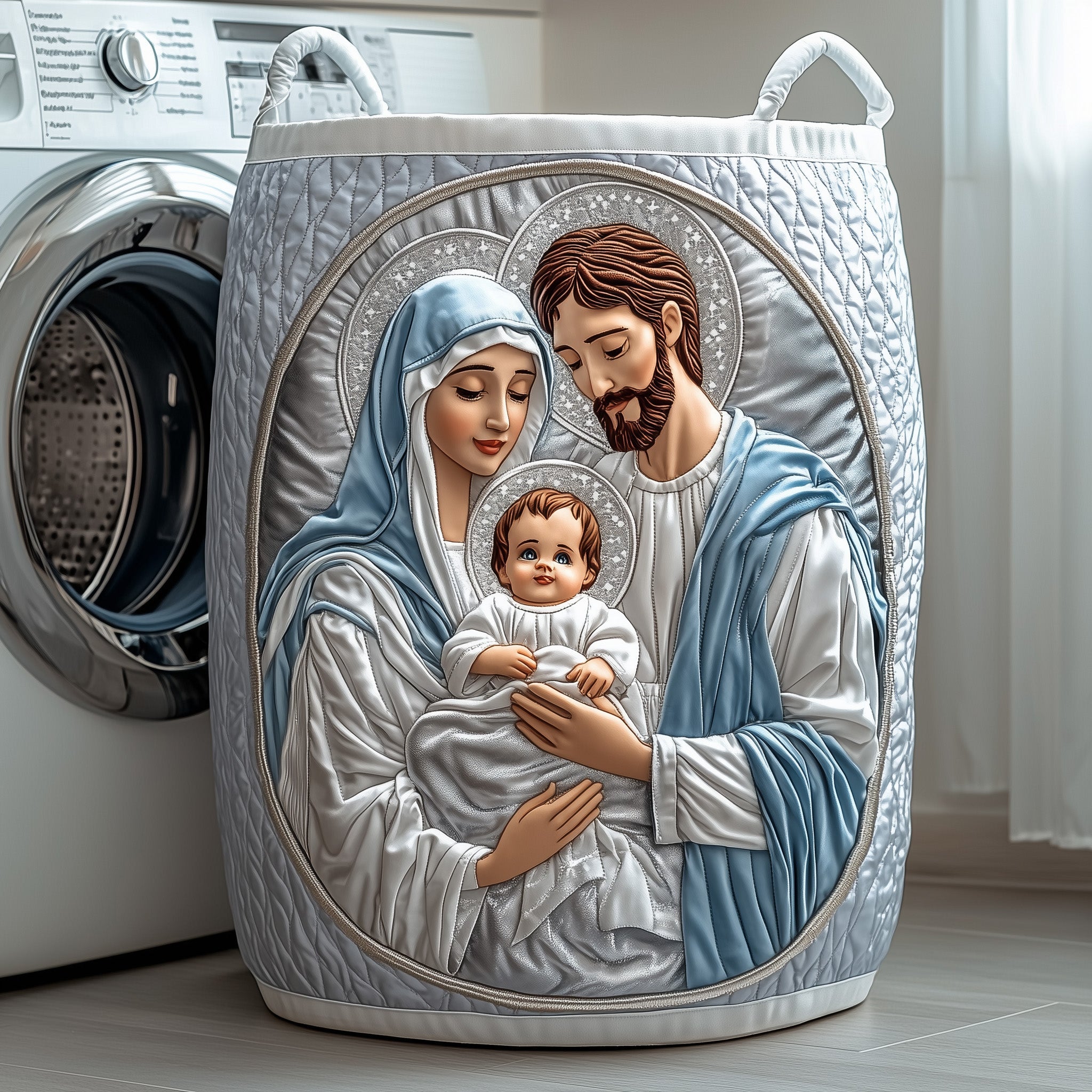 Nativity Quilted Laundry Basket GFTOTP12346