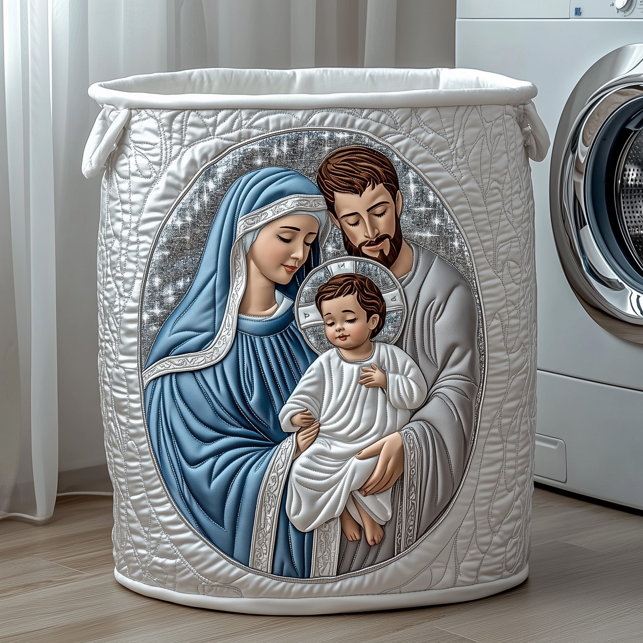 Nativity Quilted Laundry Basket GFTOTP12347