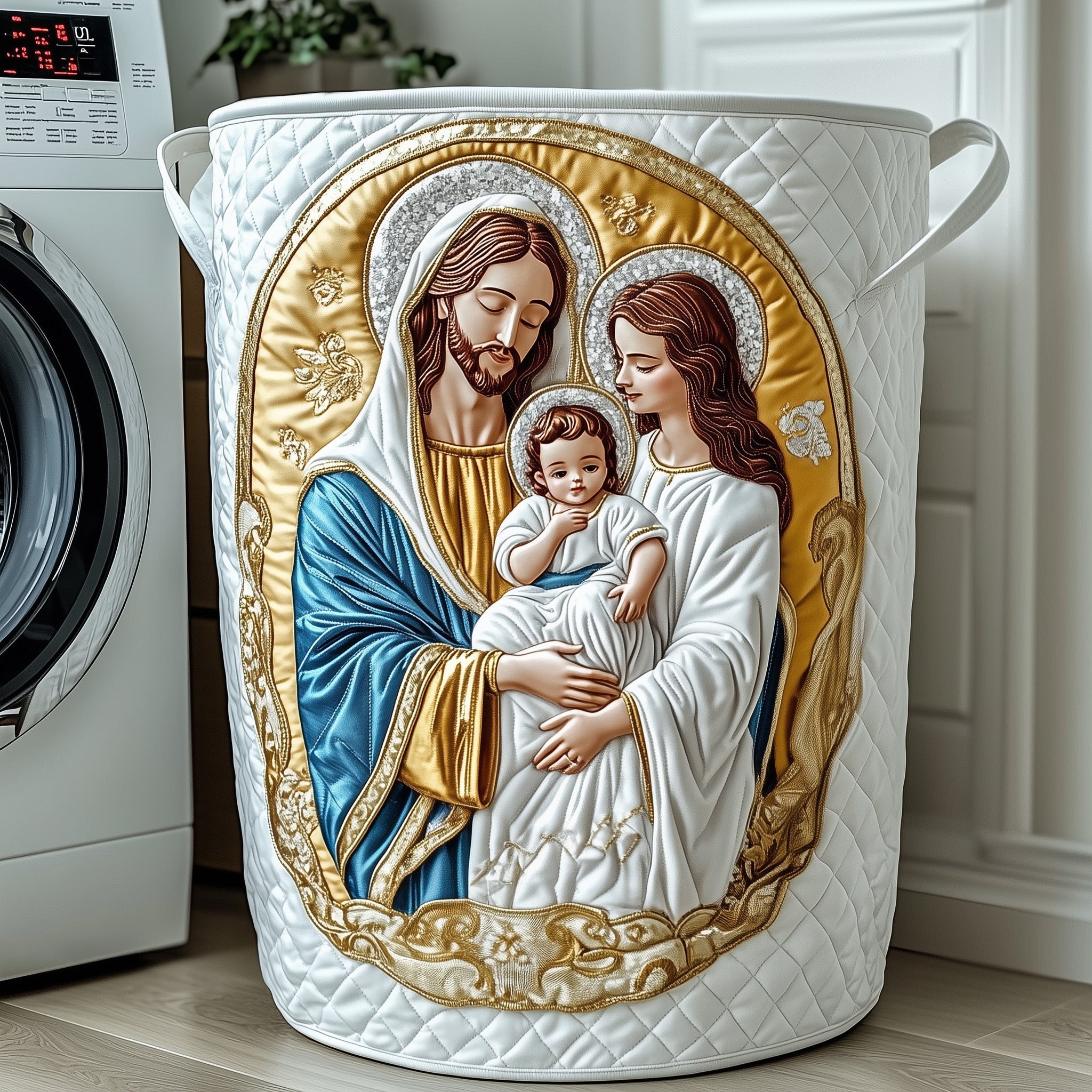 Nativity Quilted Laundry Basket GFTOTP12348