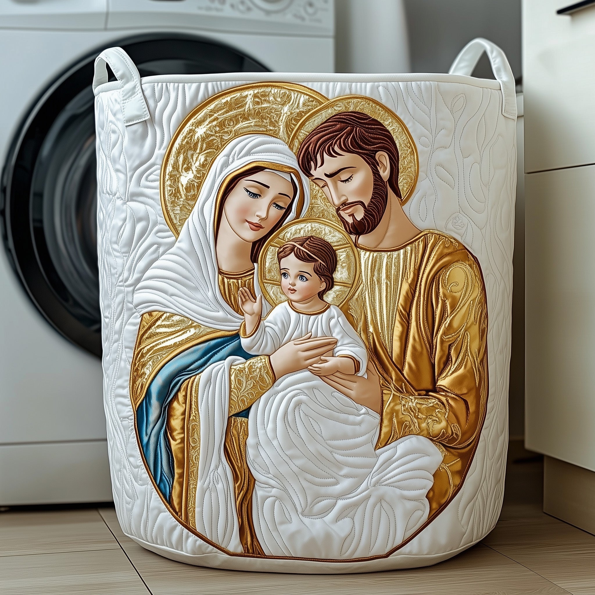 Nativity Quilted Laundry Basket GFTOTP12349