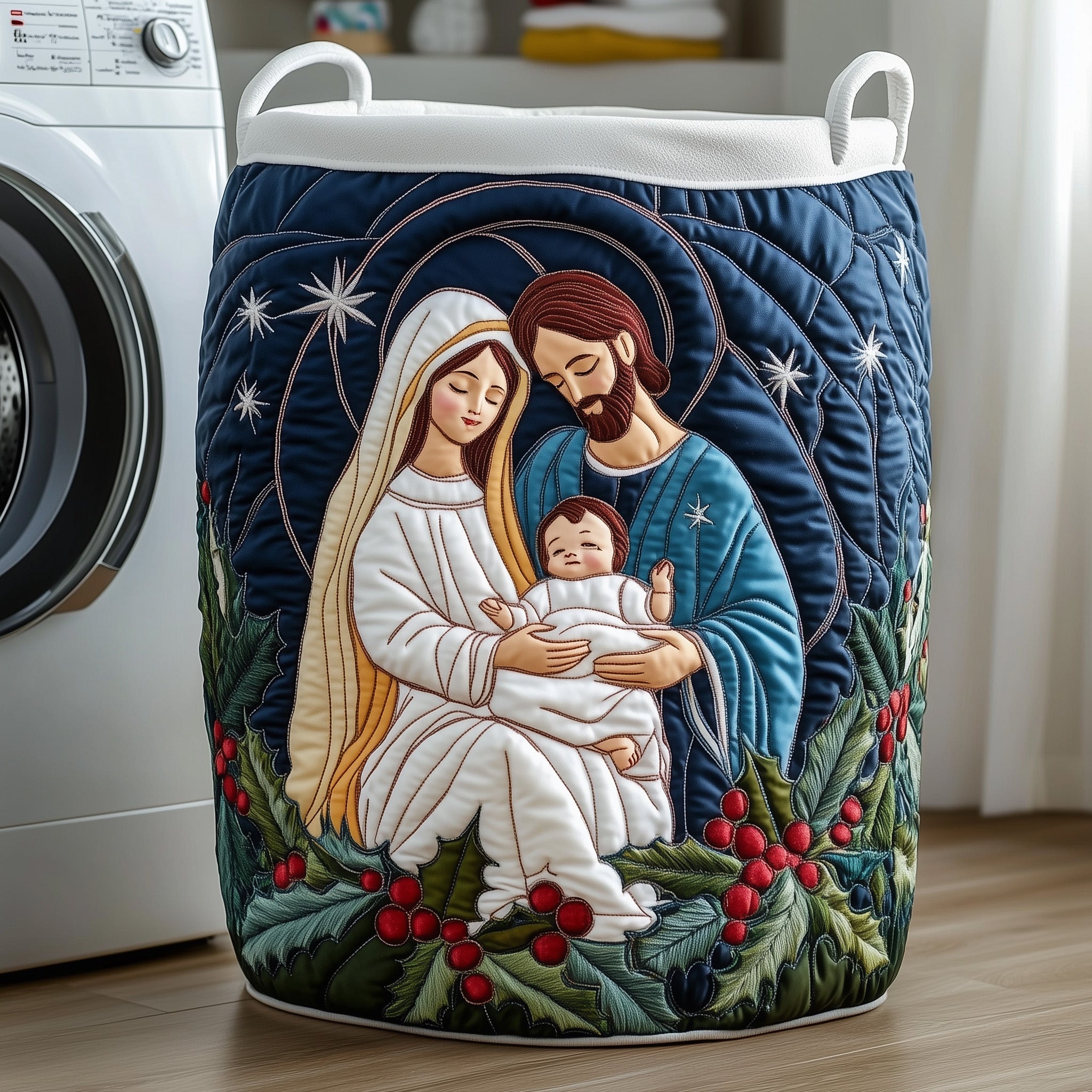Nativity Quilted Laundry Basket GFTOTP12350