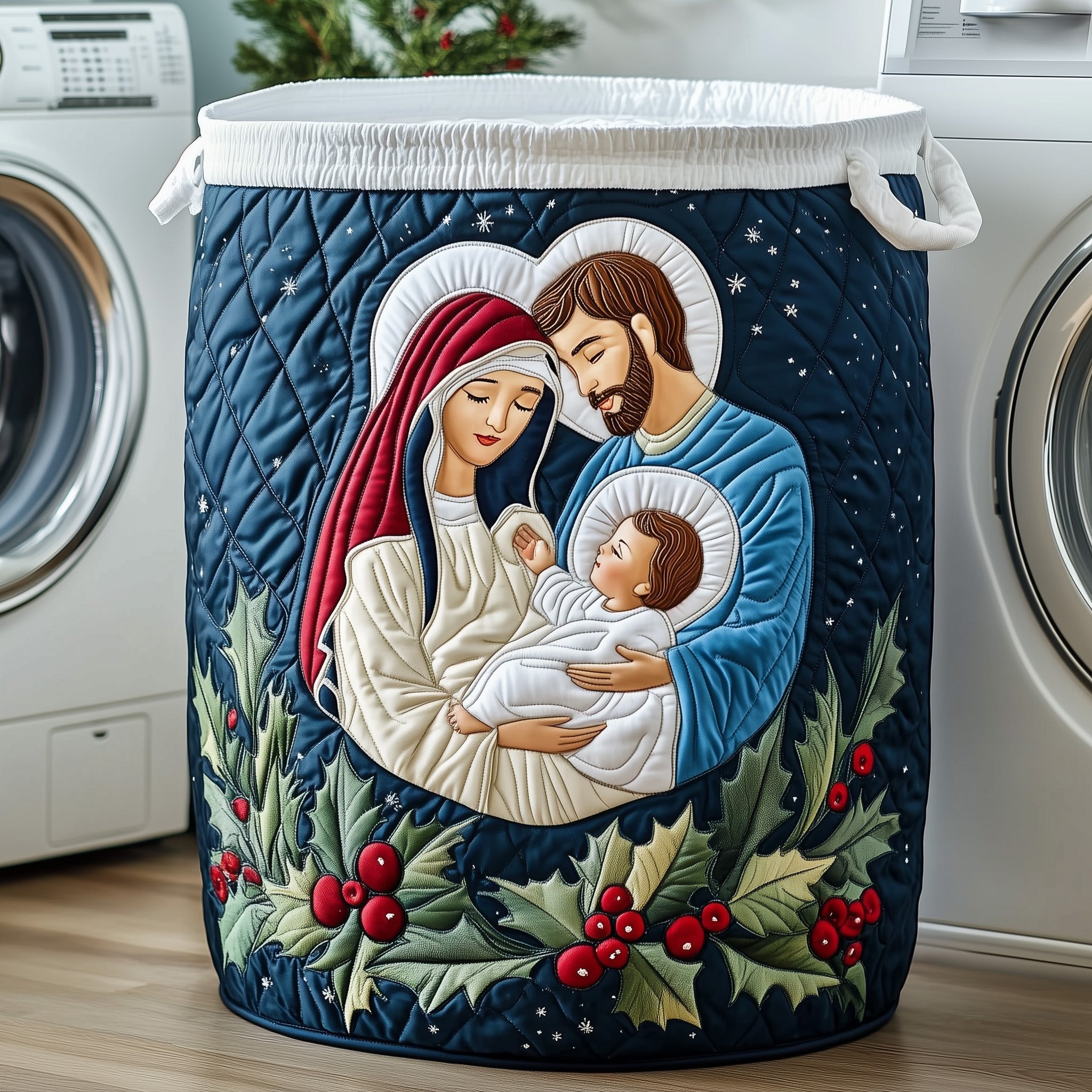 Nativity Quilted Laundry Basket GFTOTP12352
