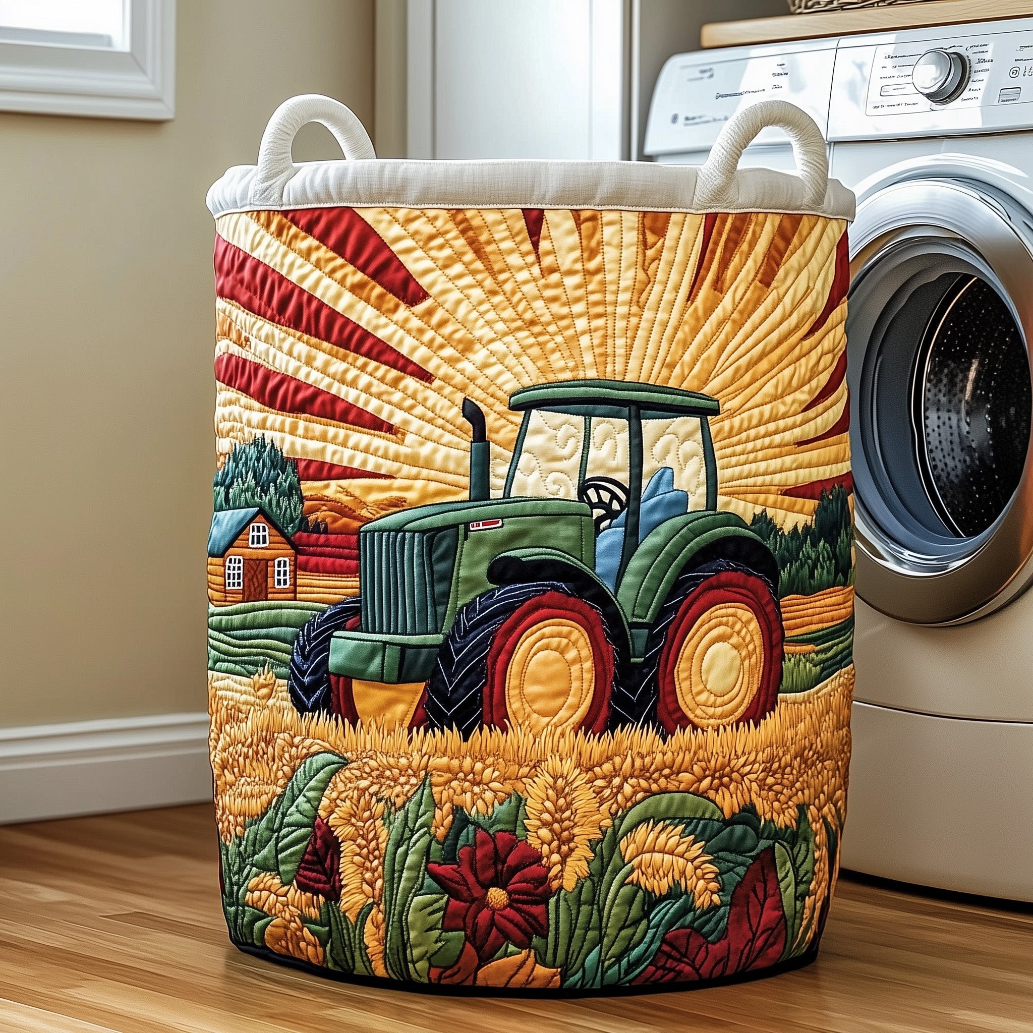 Prairie Breeze QuiltedLaundry Basket GFTOTP13286