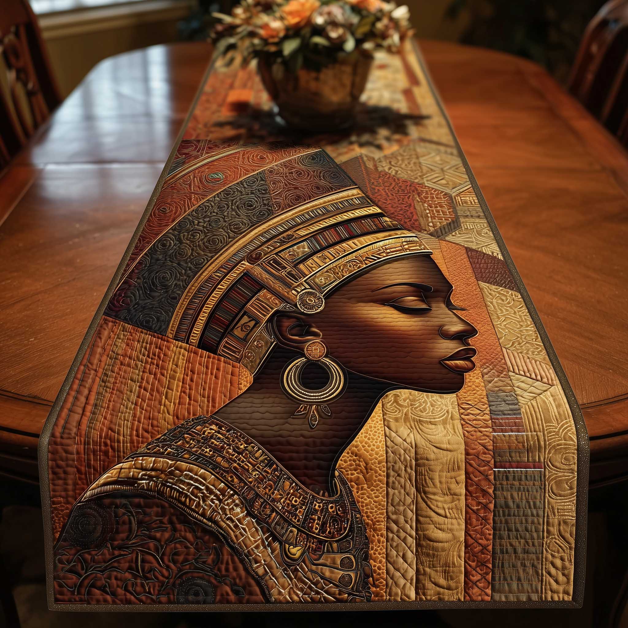 Golden Queens Quilted Table Runner GFTOTP13494