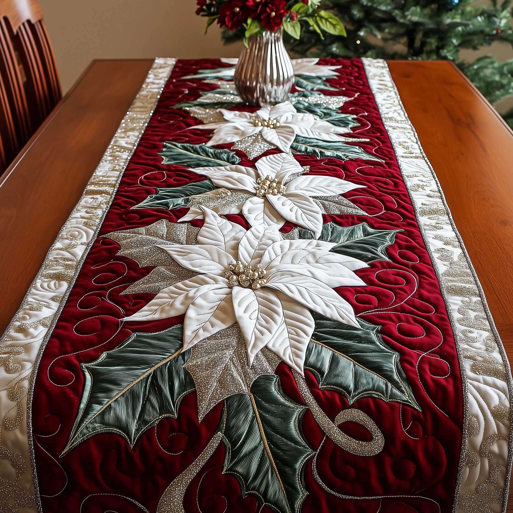 Holiday Petal Quilted Table Runner GFTOTP13649