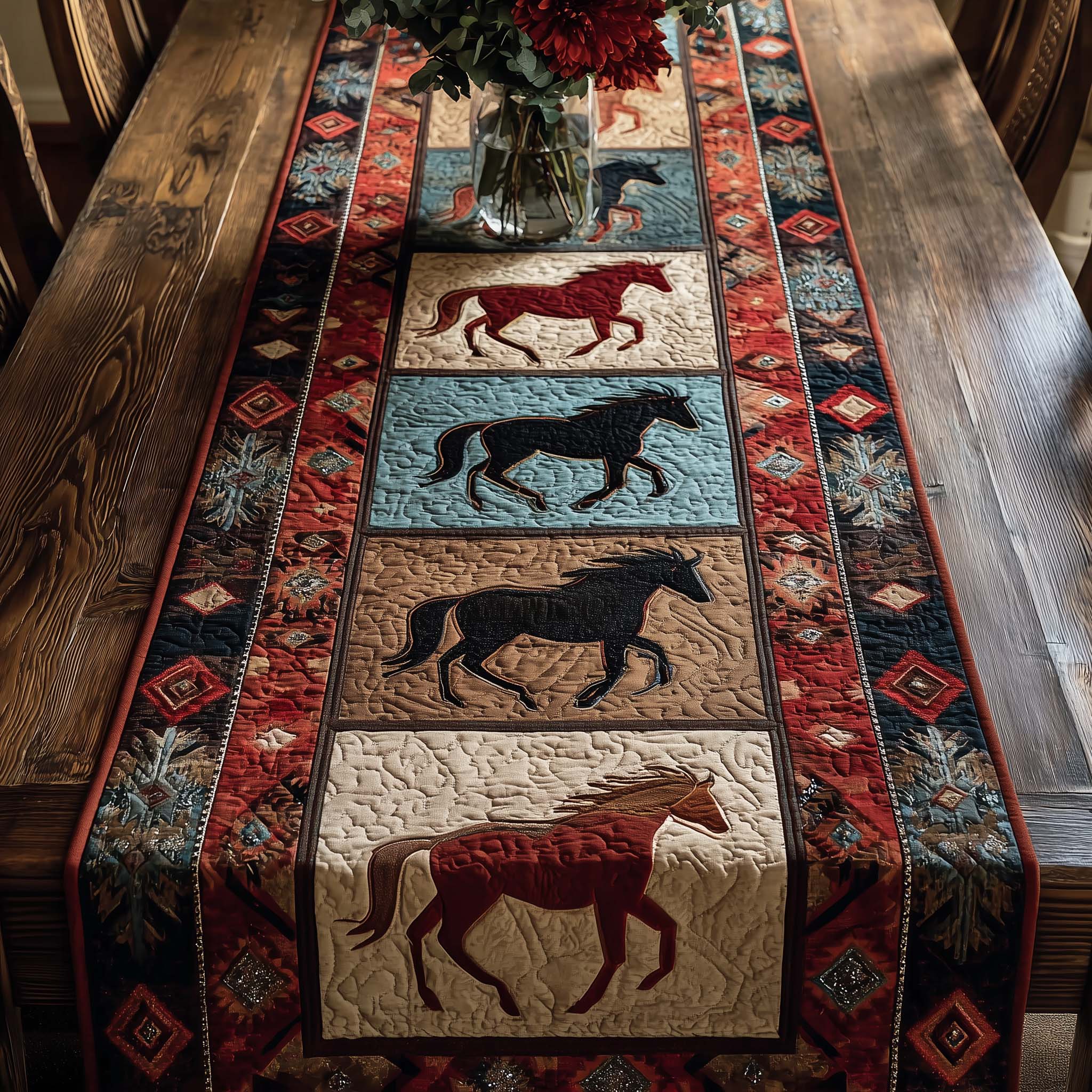 Native Horse Quilted Table Runner GFTOTP14916